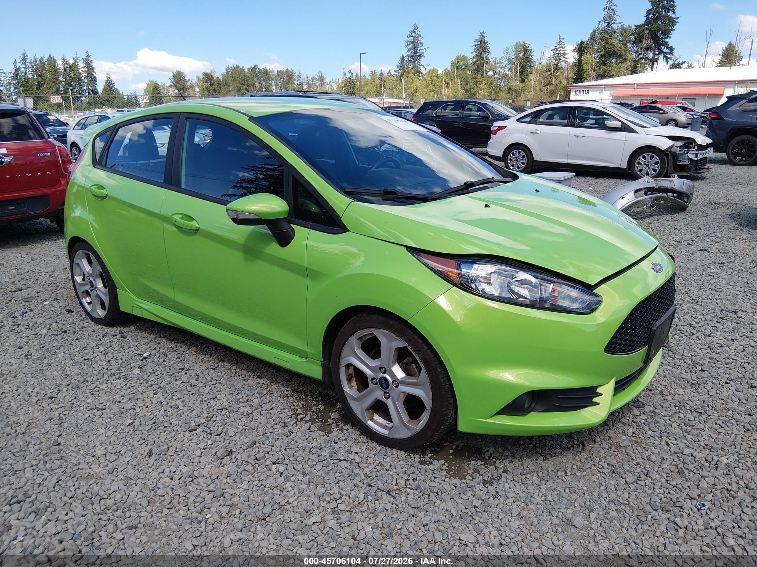 2014 Ford Fiesta St Green vin: 3FADP4GX1EM135022