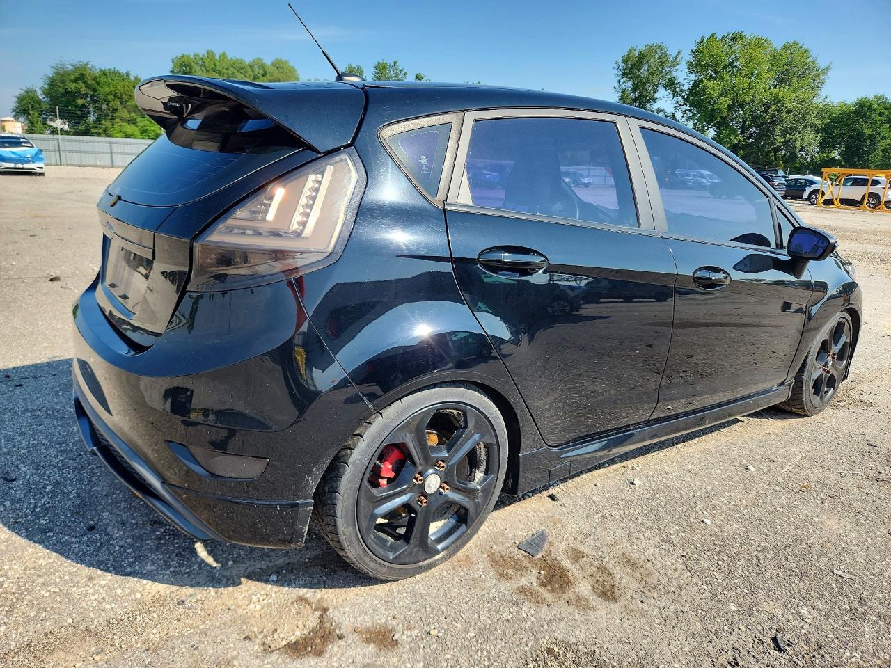 2017 Ford Fiesta St Черный vin: 3FADP4GX2HM101952