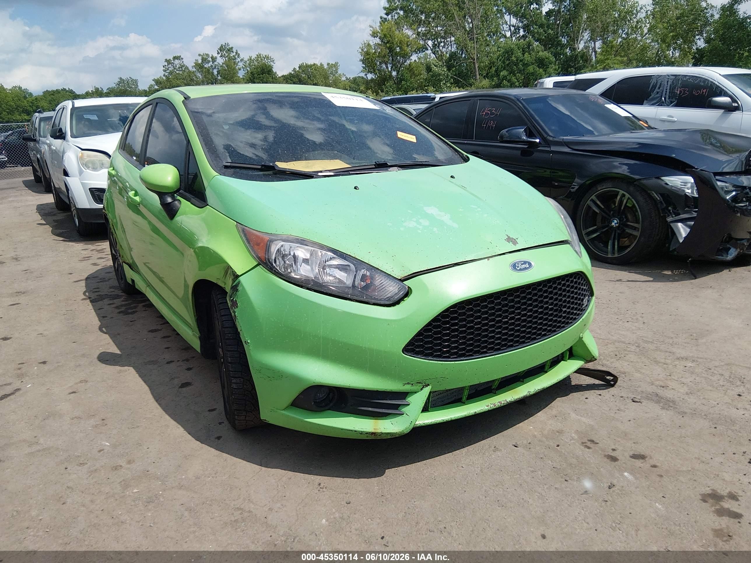 2015 Ford Fiesta St Green vin: 3FADP4GX3FM145276
