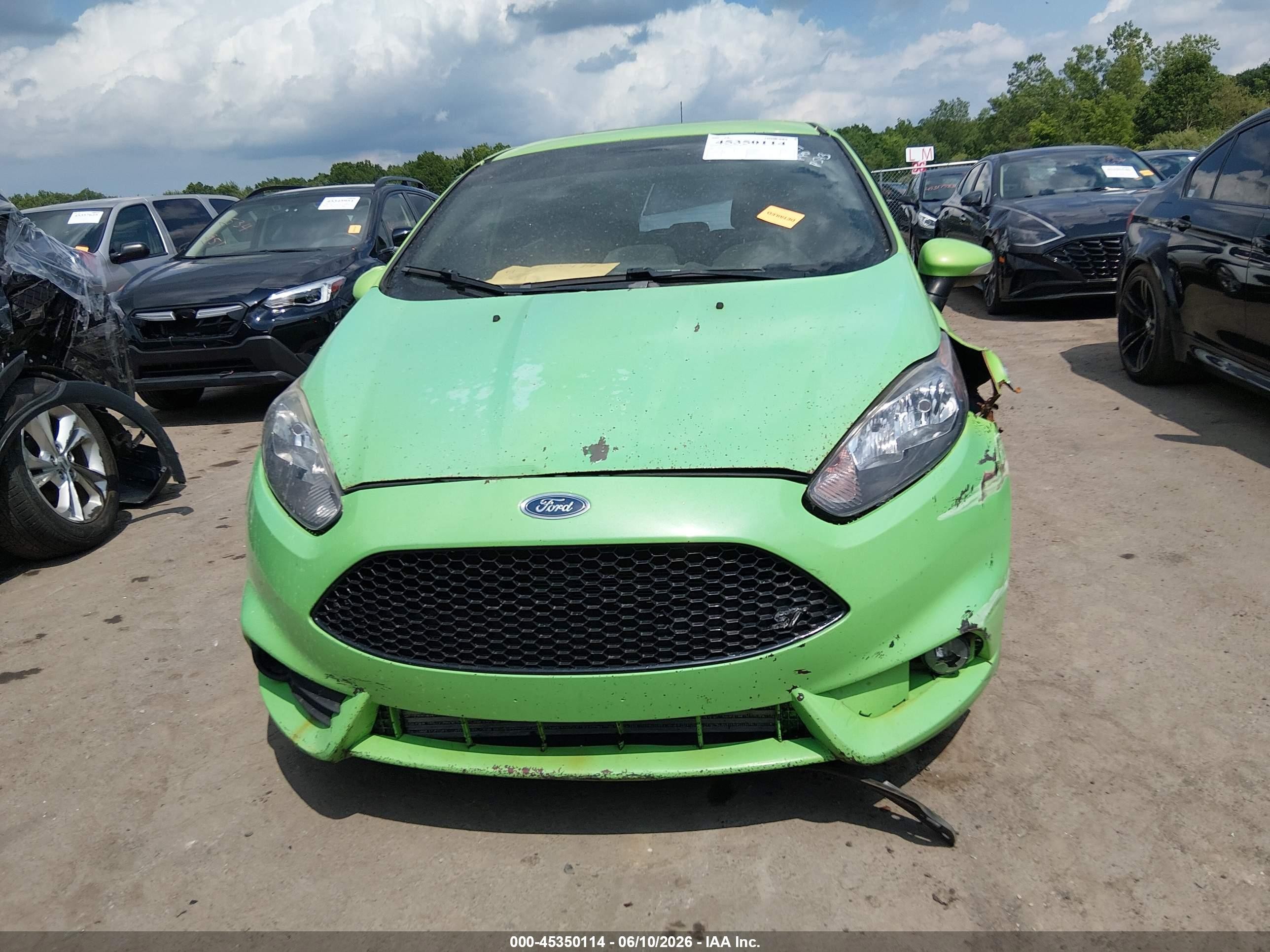 2015 Ford Fiesta St Green vin: 3FADP4GX3FM145276