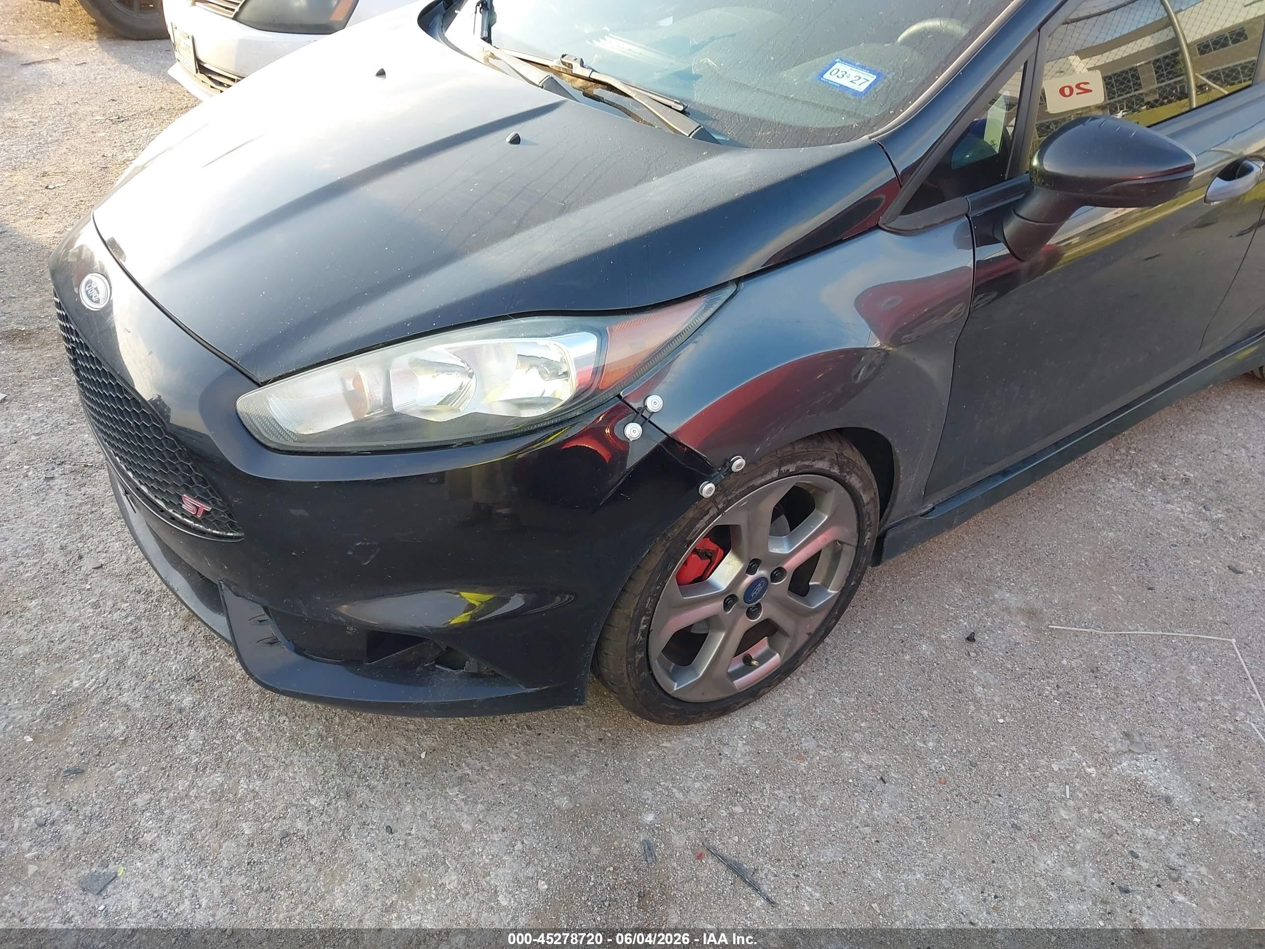 2014 Ford Fiesta St Black vin: 3FADP4GX5EM123553