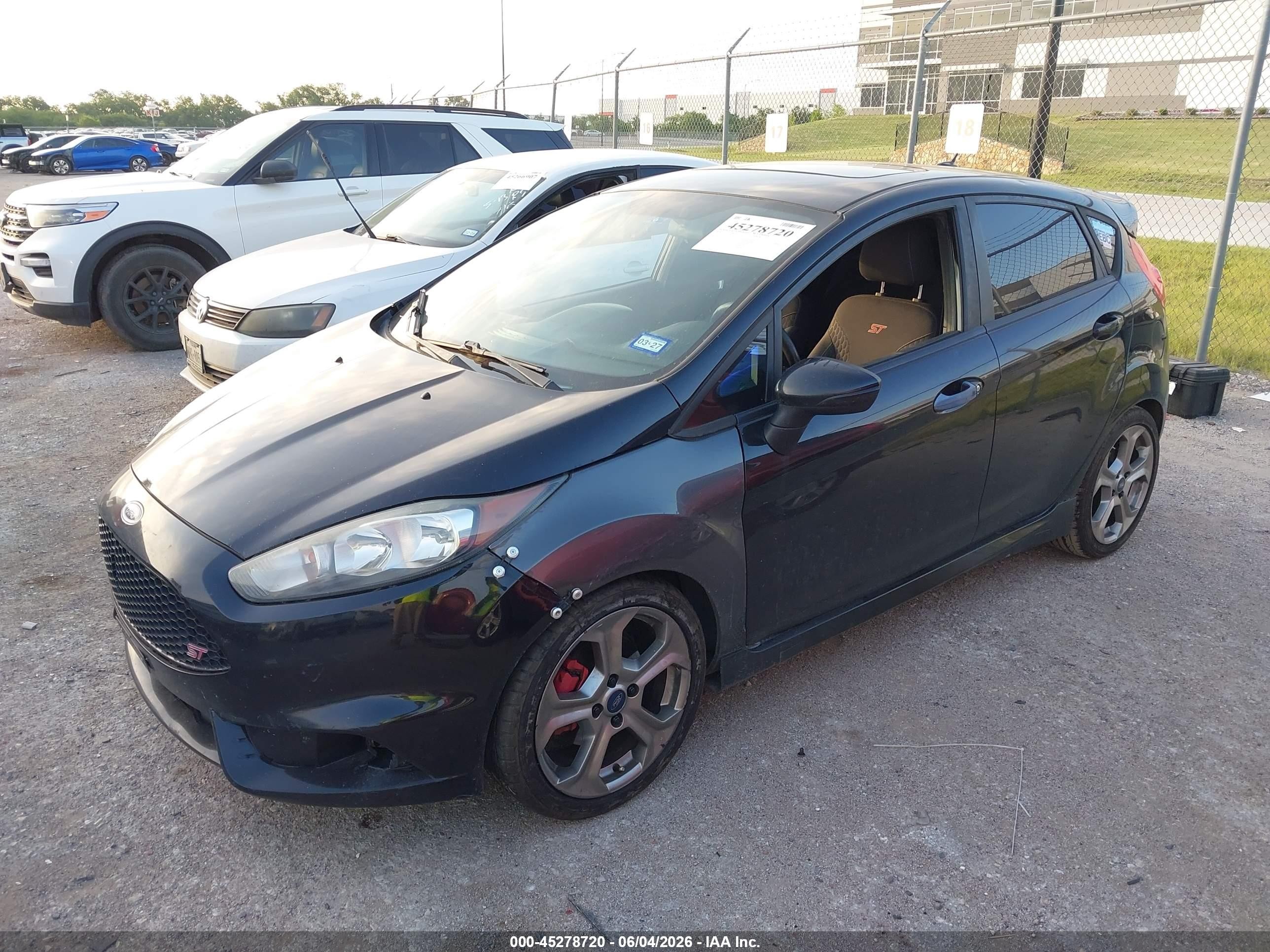 2014 Ford Fiesta St Black vin: 3FADP4GX5EM123553