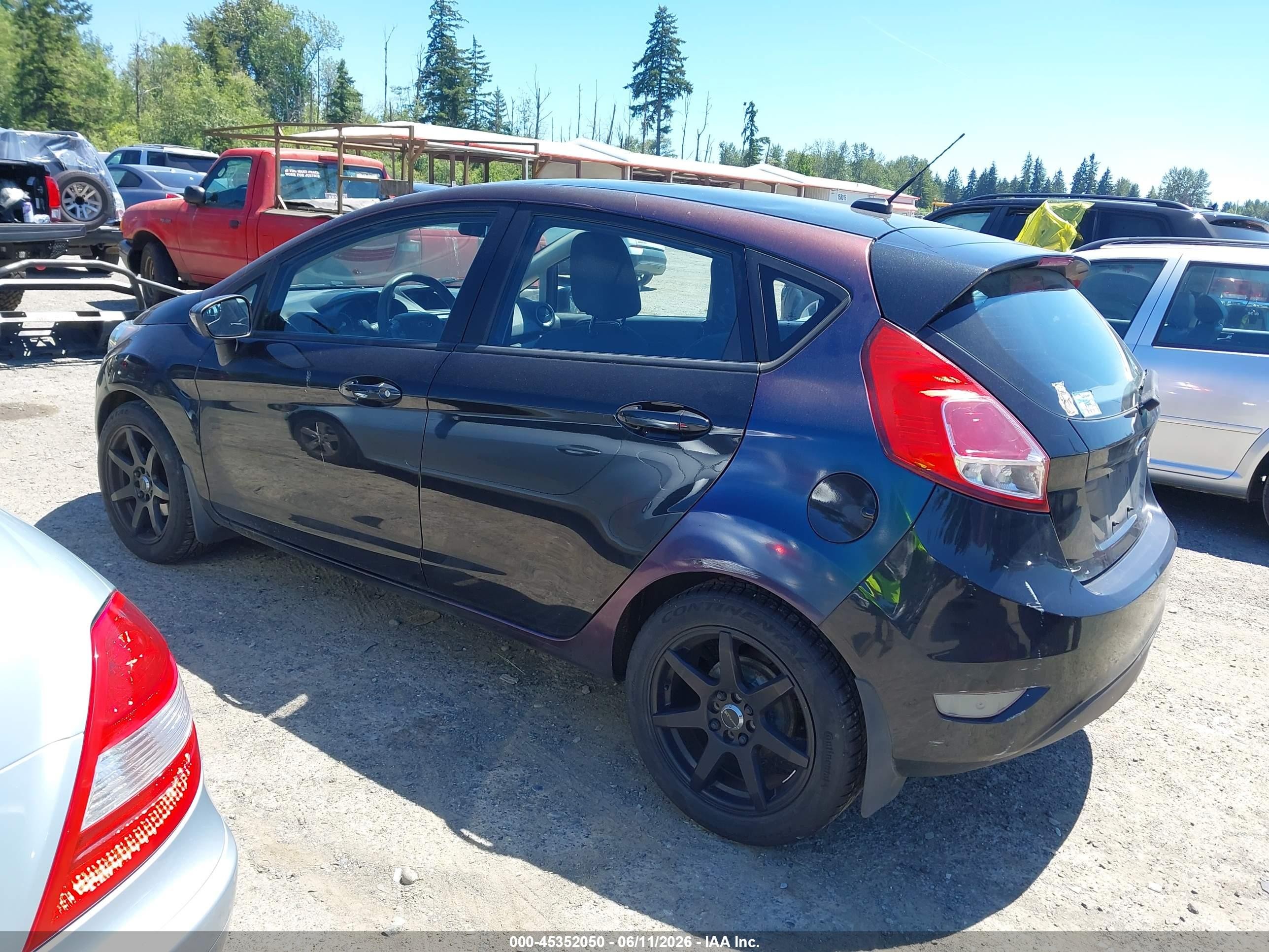 2014 Ford Fiesta S Black vin: 3FADP4TJ0EM127527