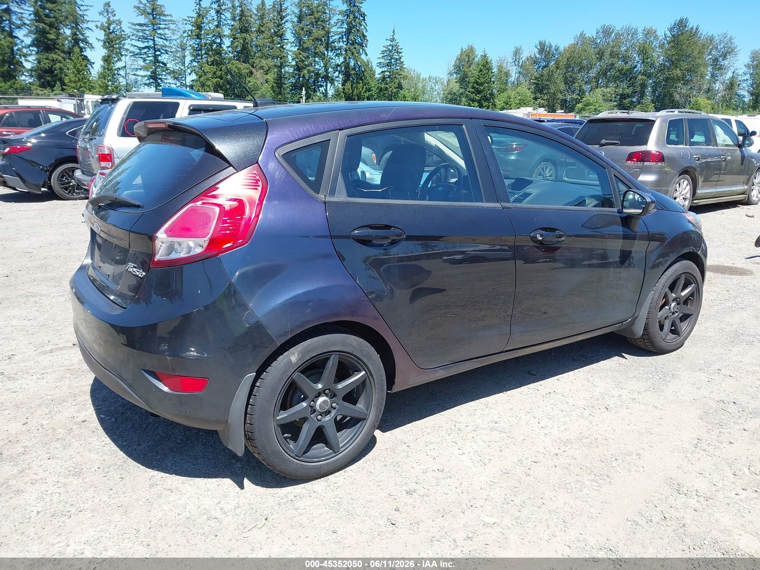 2014 Ford Fiesta S Black vin: 3FADP4TJ0EM127527