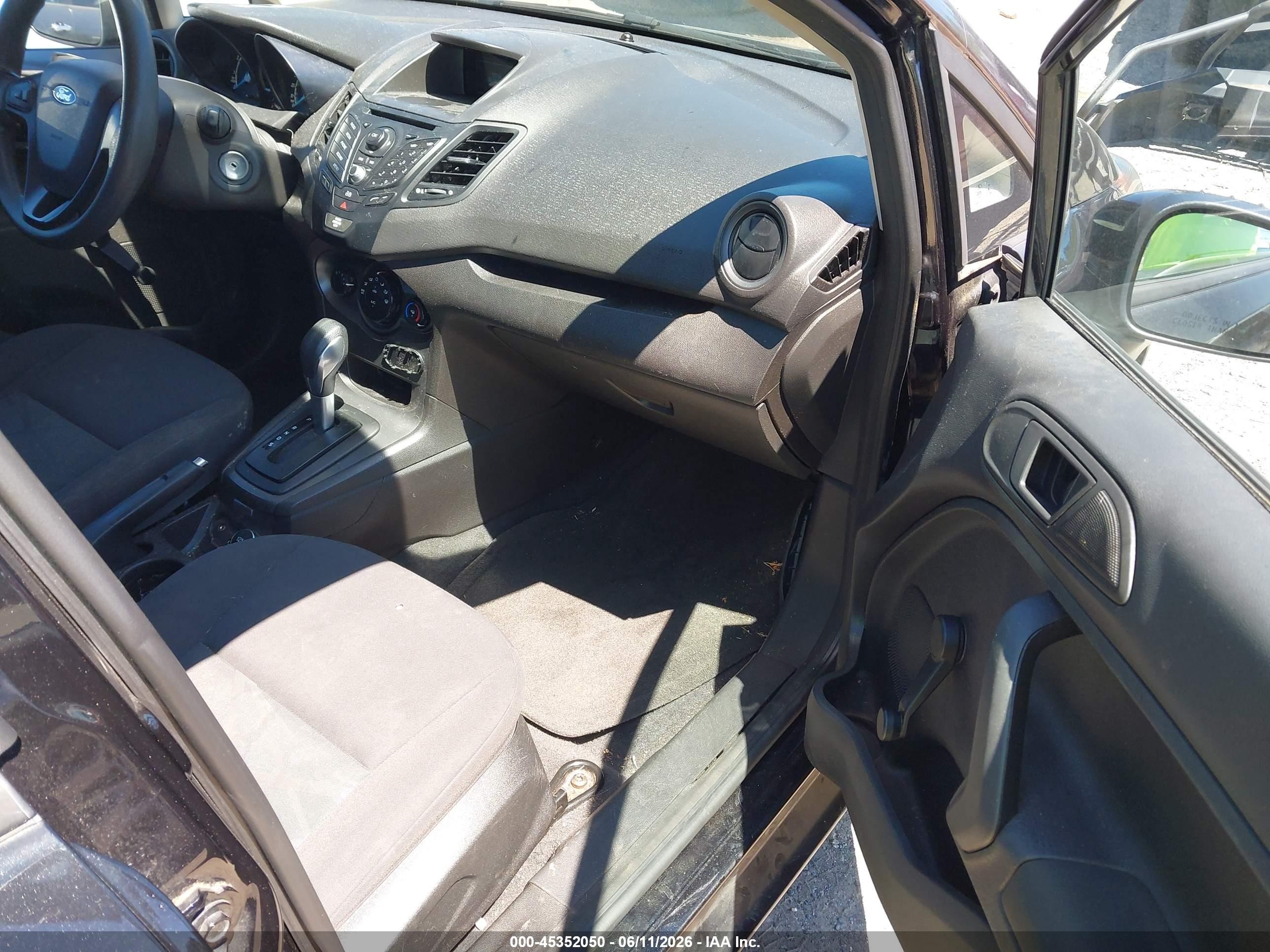 2014 Ford Fiesta S Black vin: 3FADP4TJ0EM127527