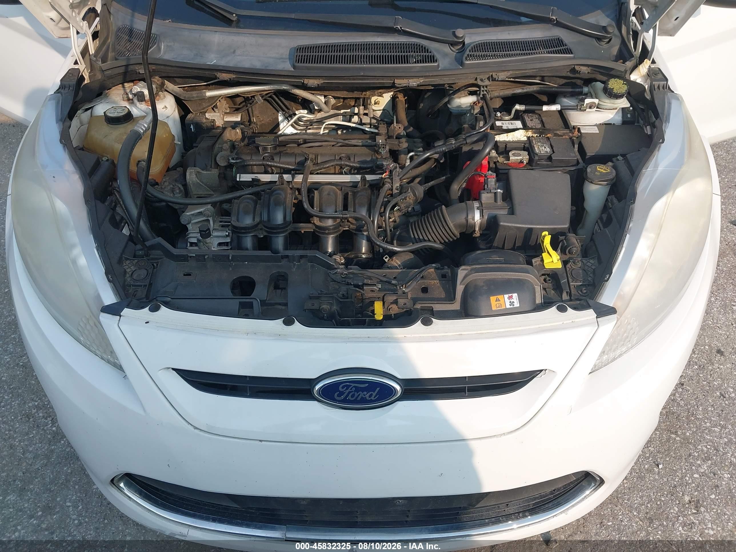 2013 Ford Fiesta S White vin: 3FADP4TJ1DM215419