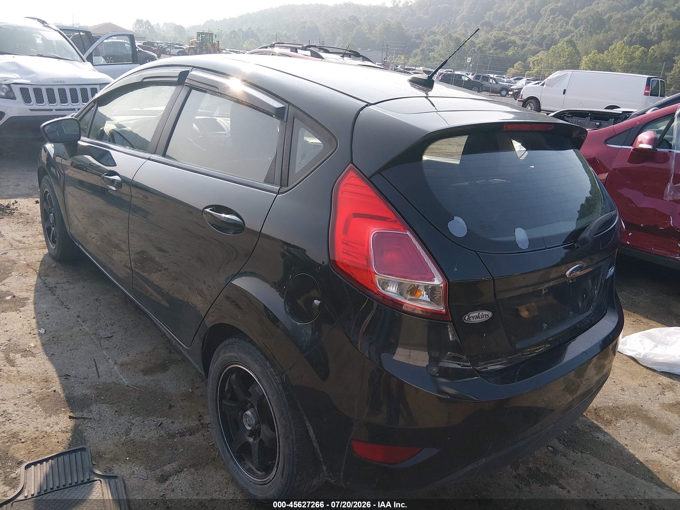 2014 Ford Fiesta S Black vin: 3FADP4TJ1EM127651