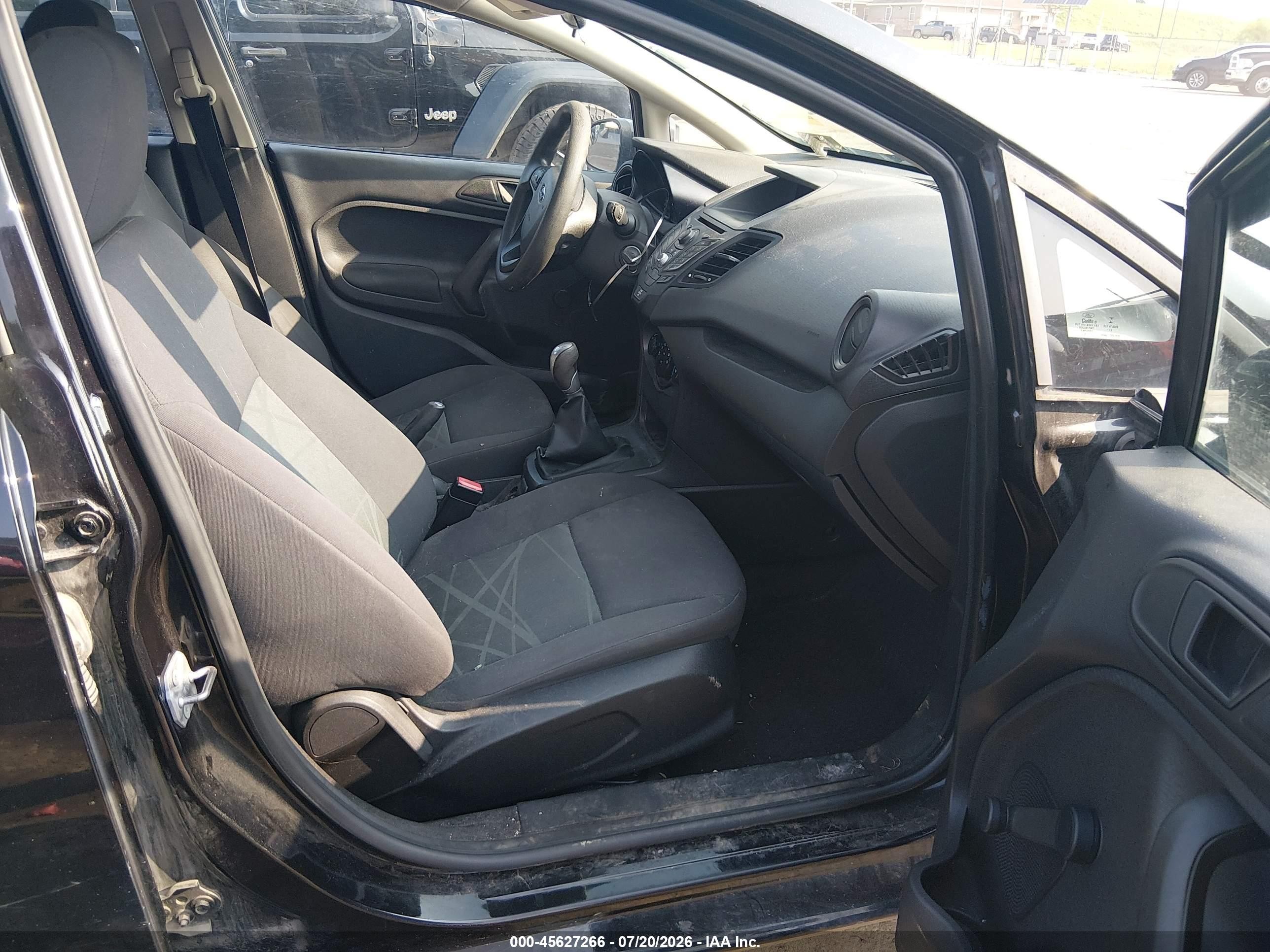 2014 Ford Fiesta S Black vin: 3FADP4TJ1EM127651