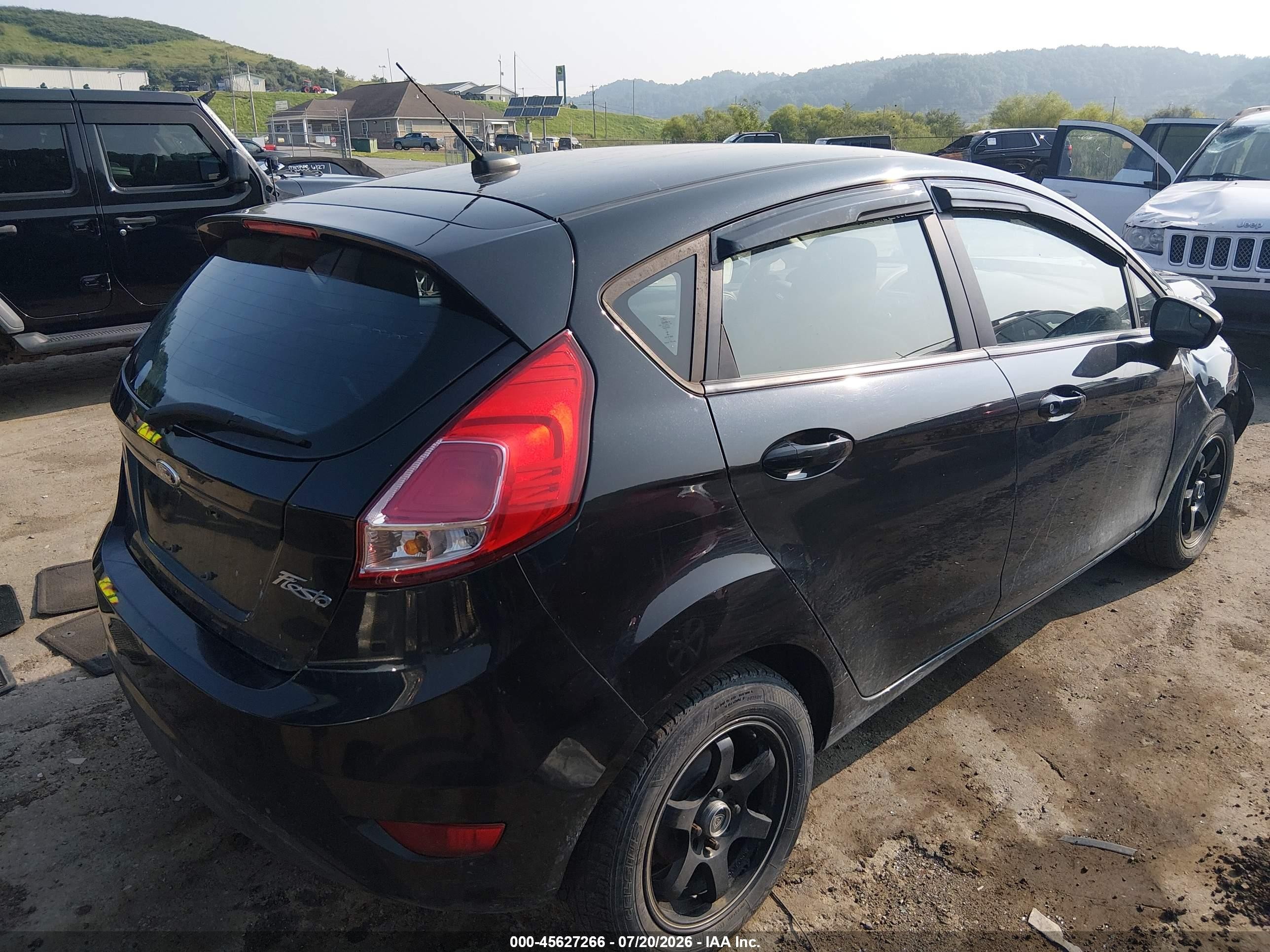 2014 Ford Fiesta S Black vin: 3FADP4TJ1EM127651