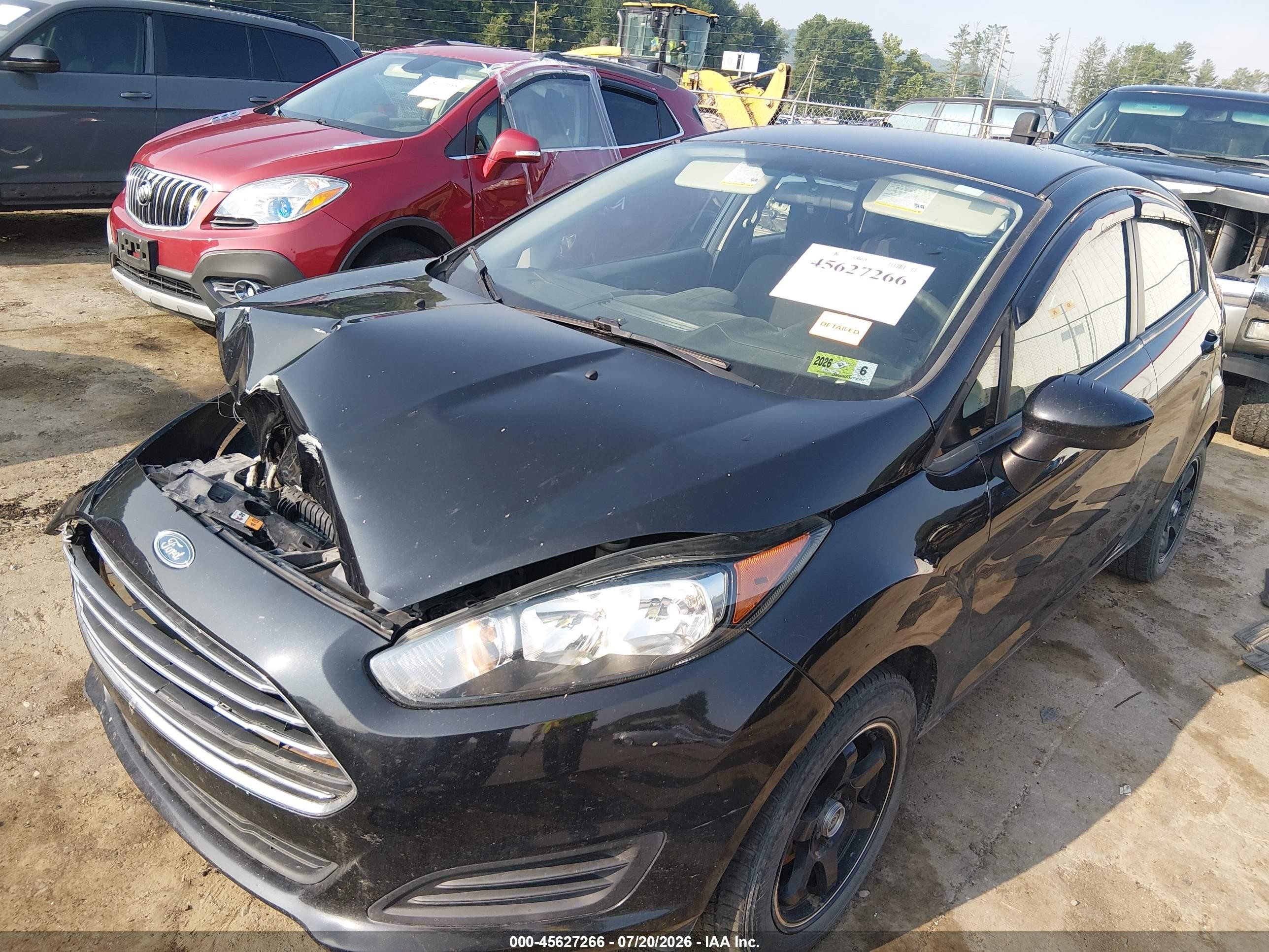 2014 Ford Fiesta S Black vin: 3FADP4TJ1EM127651