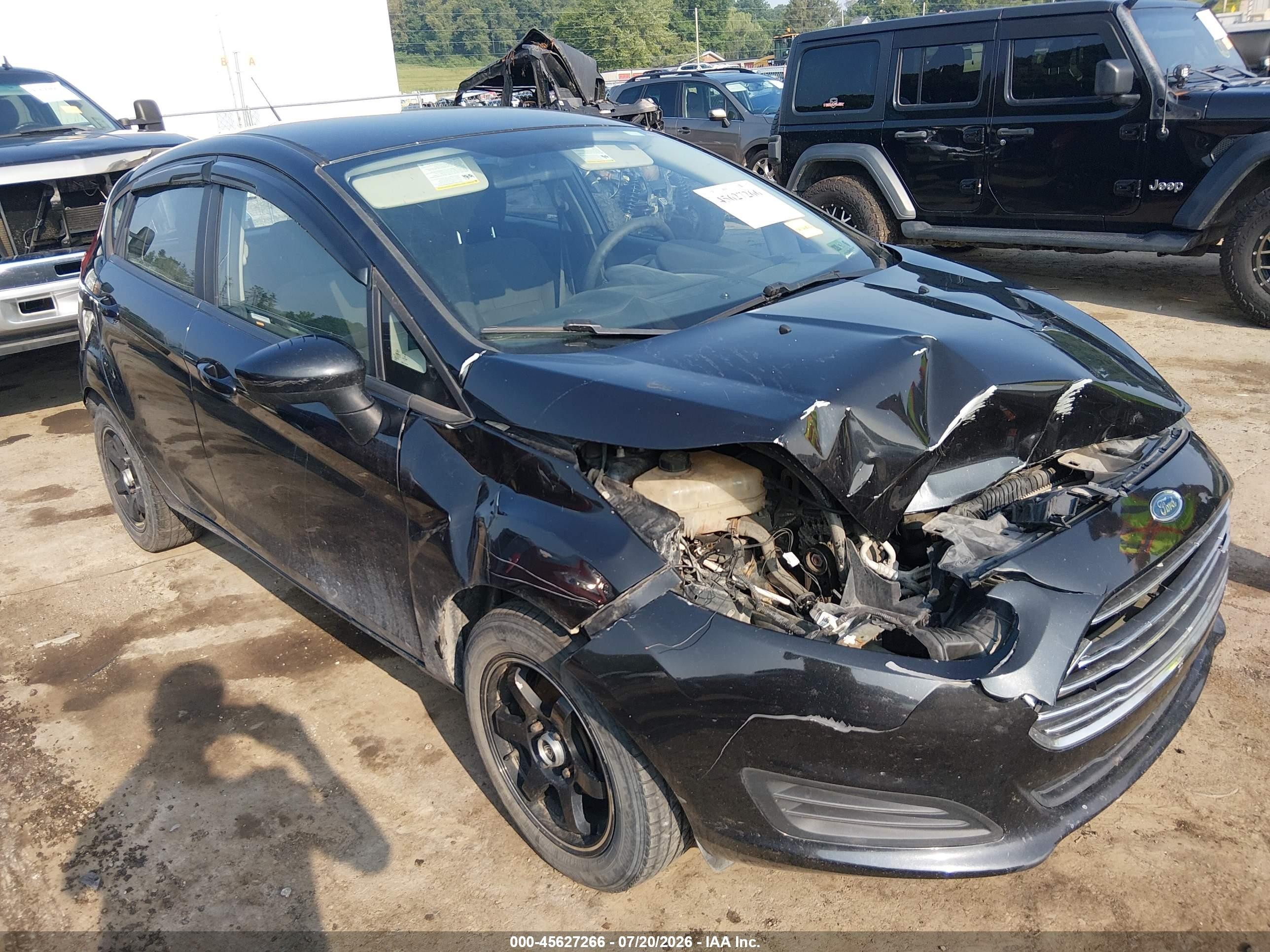 2014 Ford Fiesta S Black vin: 3FADP4TJ1EM127651