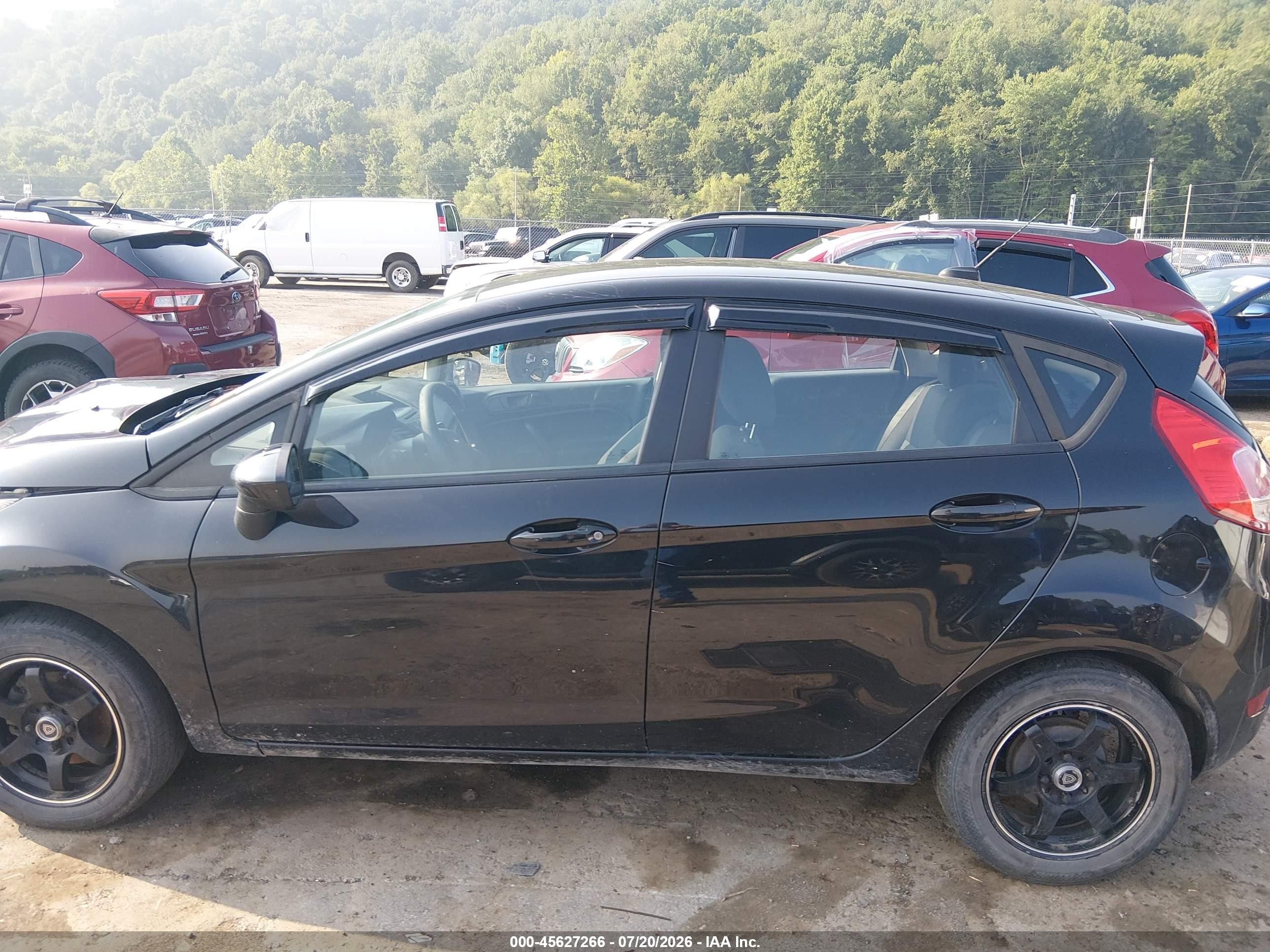 2014 Ford Fiesta S Black vin: 3FADP4TJ1EM127651