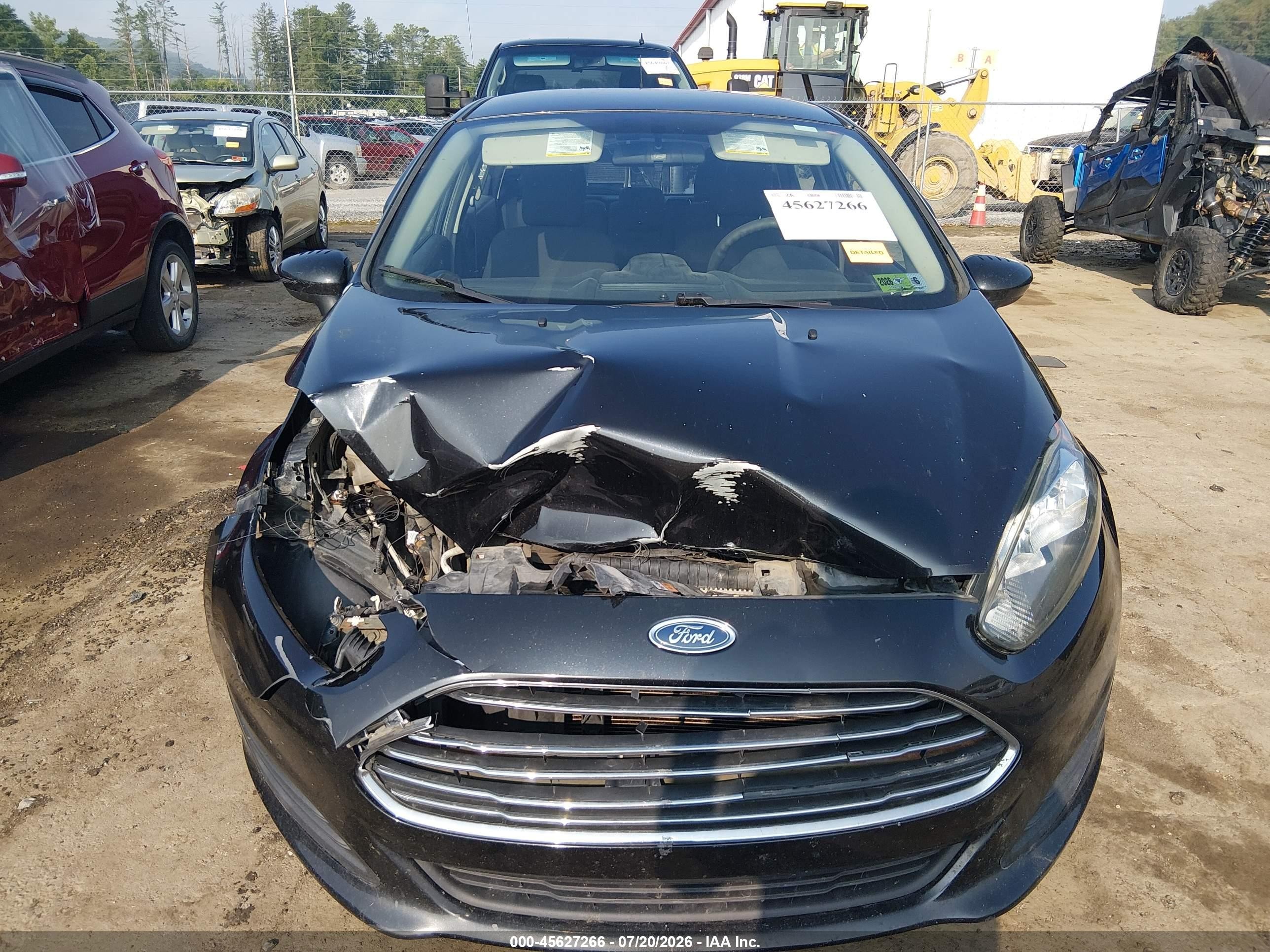 2014 Ford Fiesta S Black vin: 3FADP4TJ1EM127651