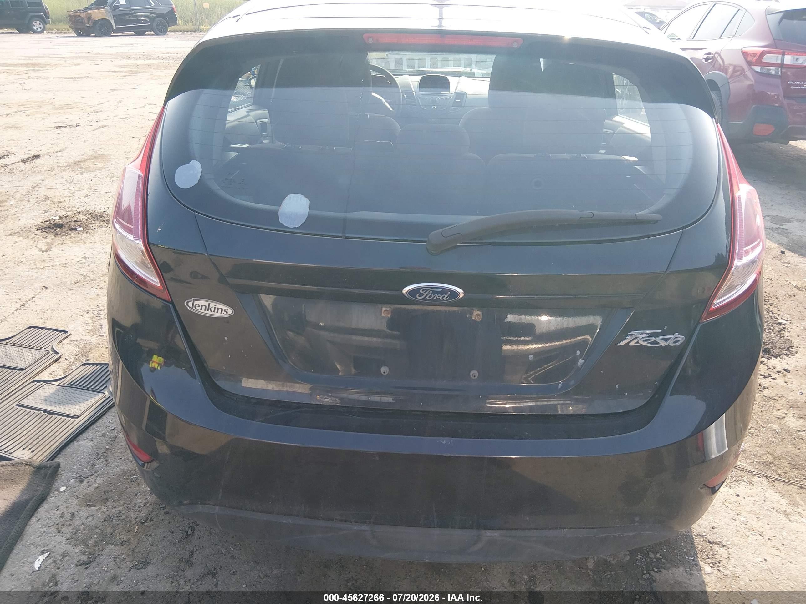 2014 Ford Fiesta S Black vin: 3FADP4TJ1EM127651