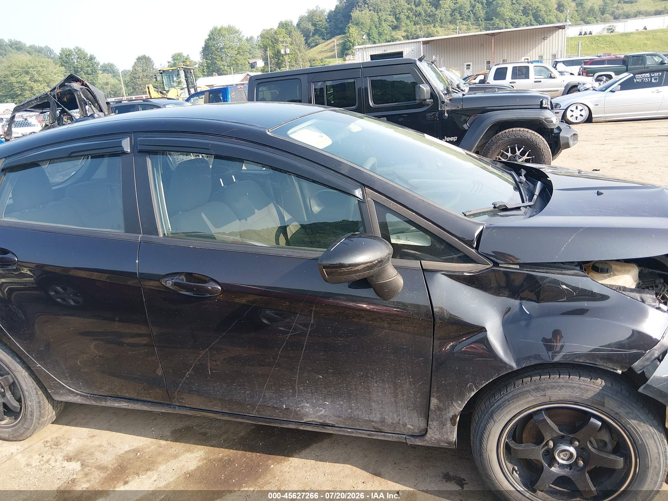 2014 Ford Fiesta S Black vin: 3FADP4TJ1EM127651