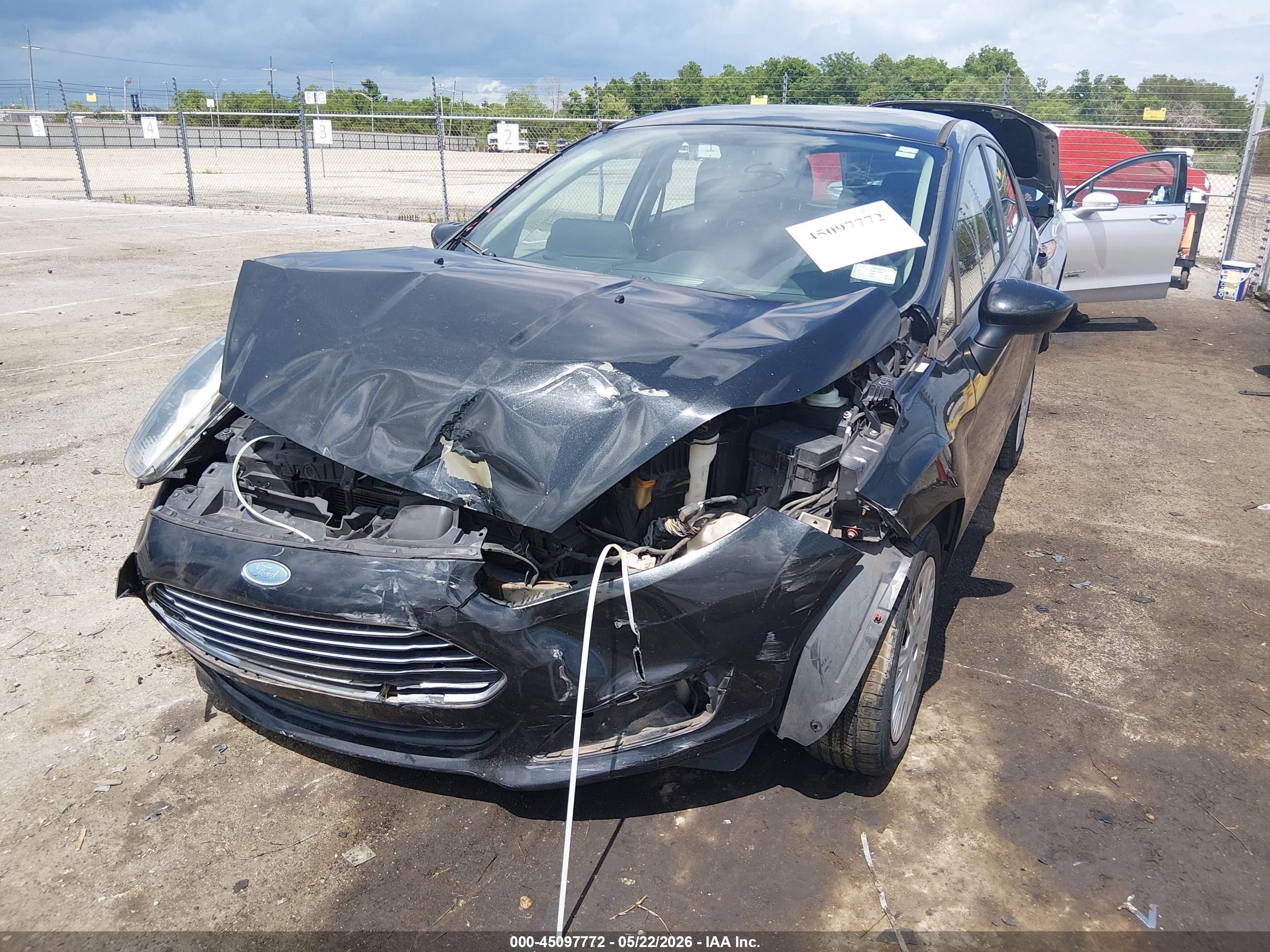 2014 Ford Fiesta S Black vin: 3FADP4TJ2EM191245
