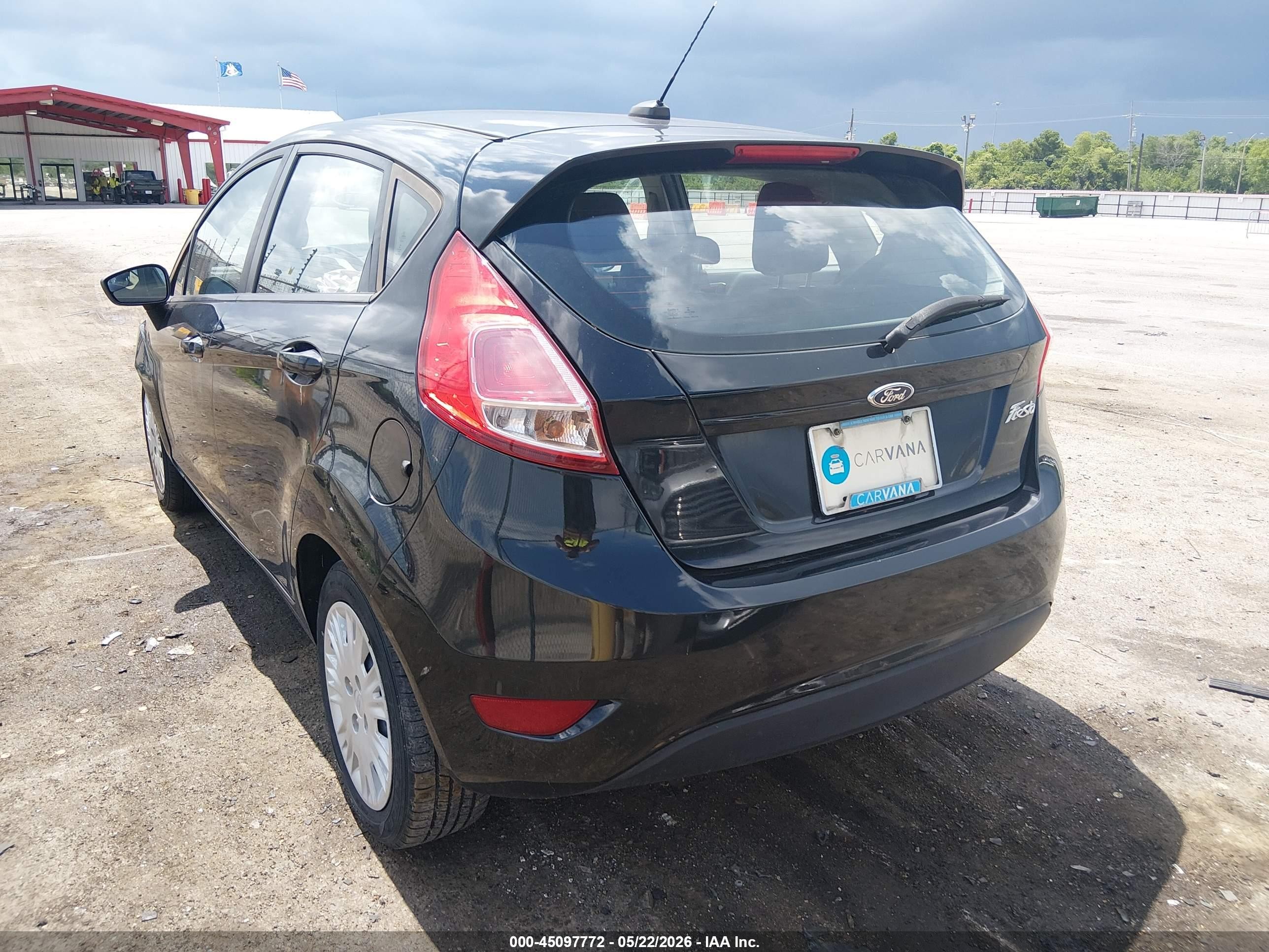 2014 Ford Fiesta S Black vin: 3FADP4TJ2EM191245