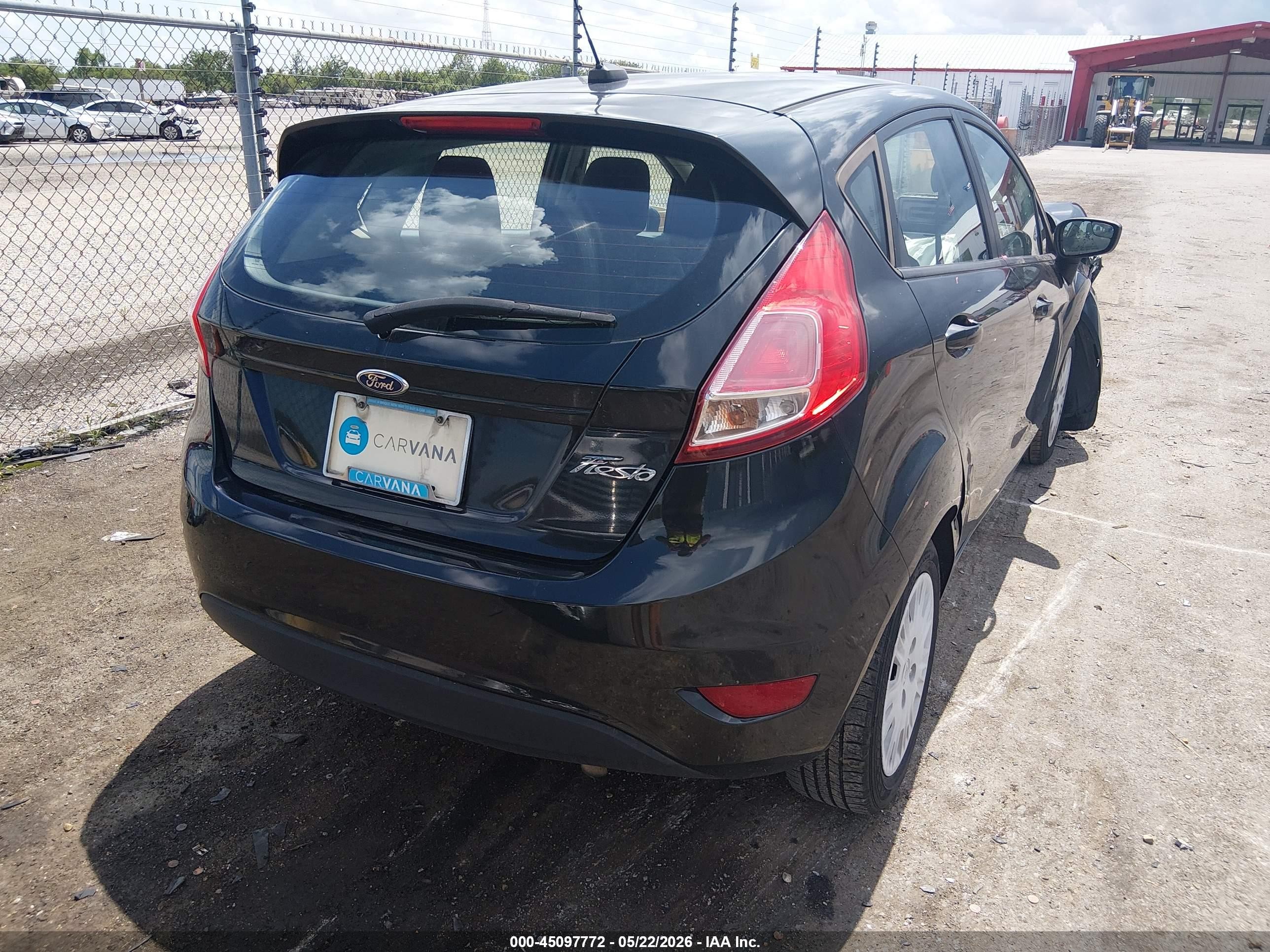2014 Ford Fiesta S Black vin: 3FADP4TJ2EM191245