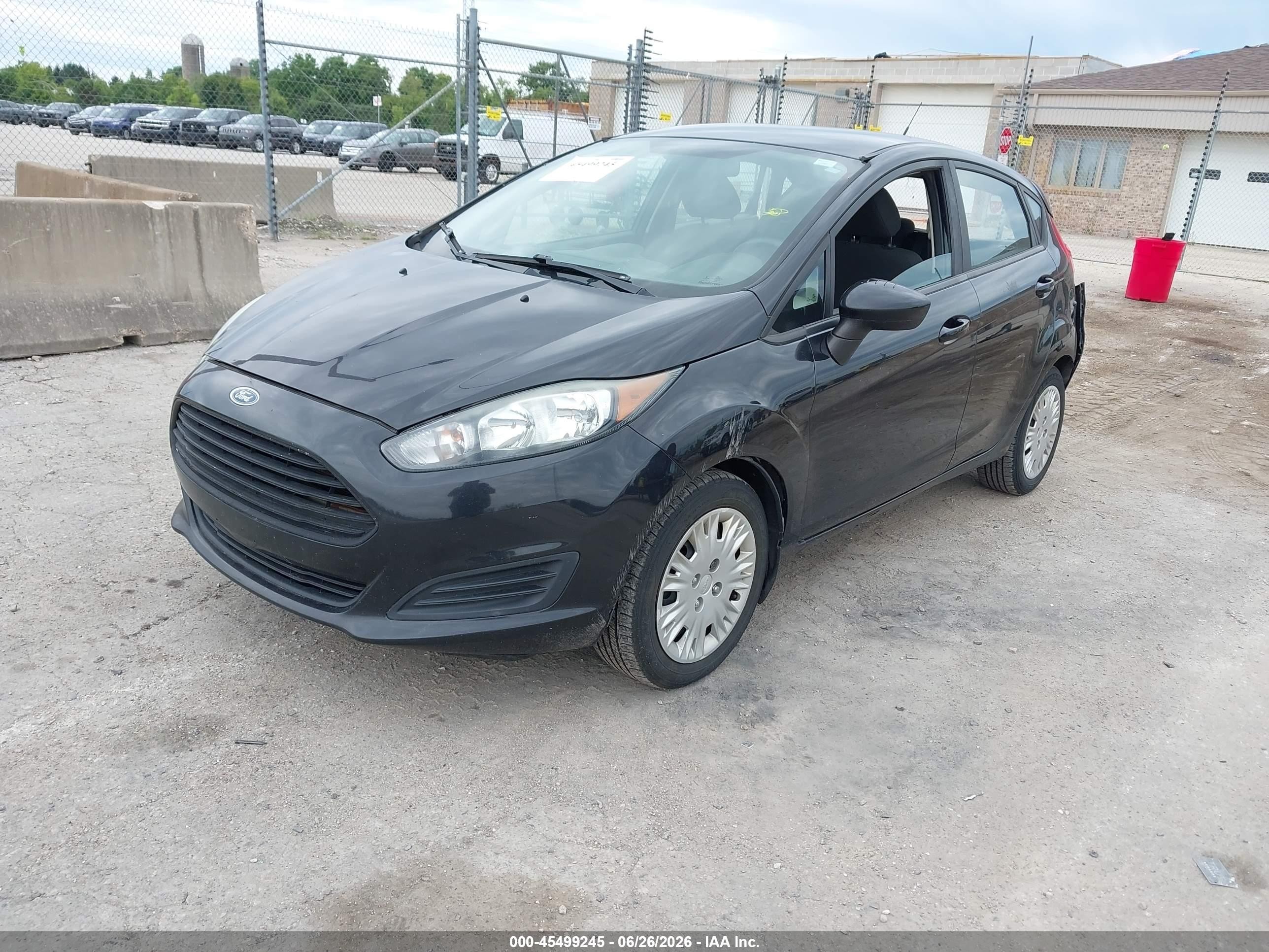 2015 Ford Fiesta S Black vin: 3FADP4TJ2FM216226
