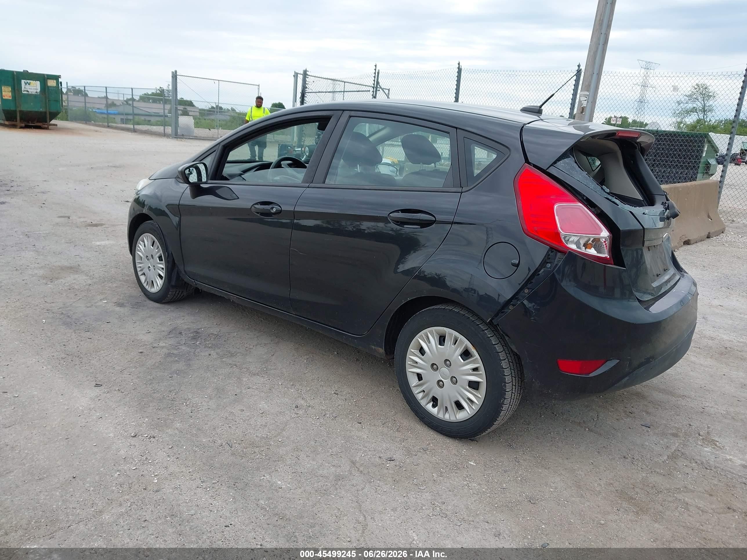 2015 Ford Fiesta S Black vin: 3FADP4TJ2FM216226