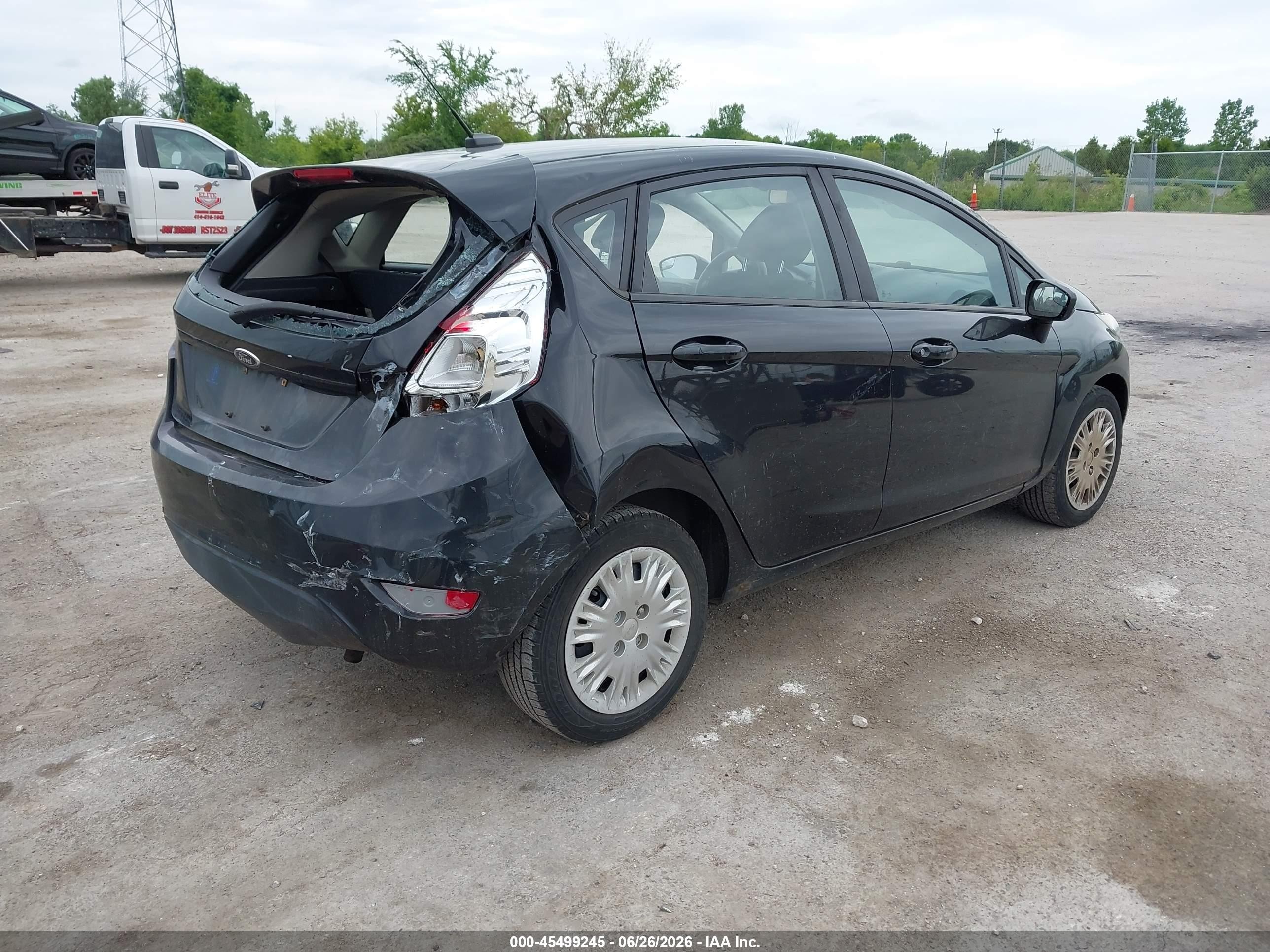 2015 Ford Fiesta S Black vin: 3FADP4TJ2FM216226