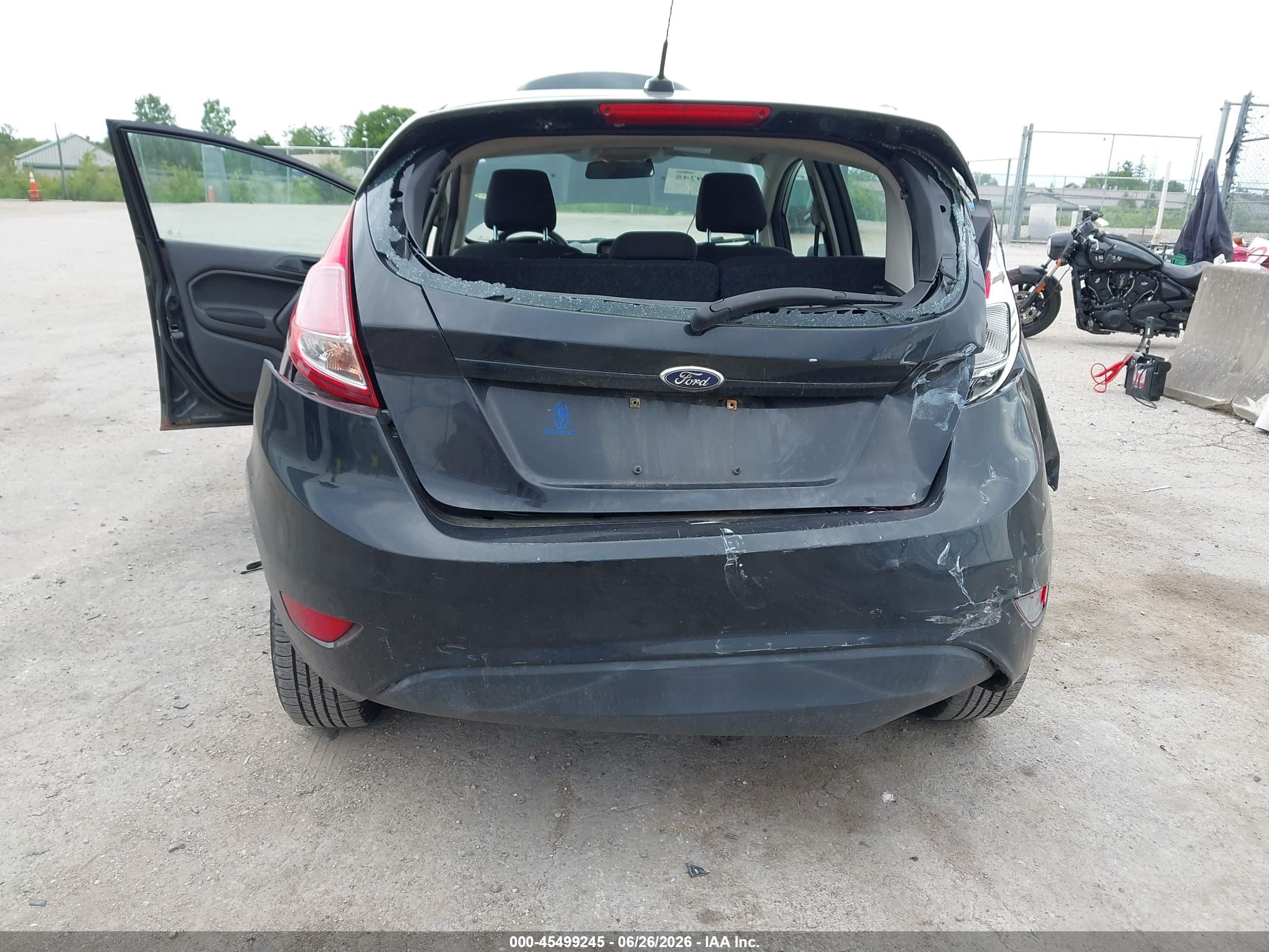2015 Ford Fiesta S Black vin: 3FADP4TJ2FM216226
