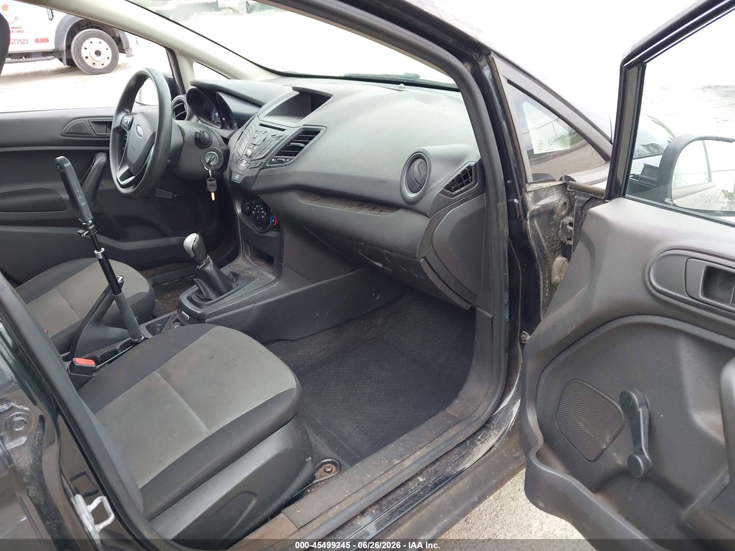 2015 Ford Fiesta S Black vin: 3FADP4TJ2FM216226