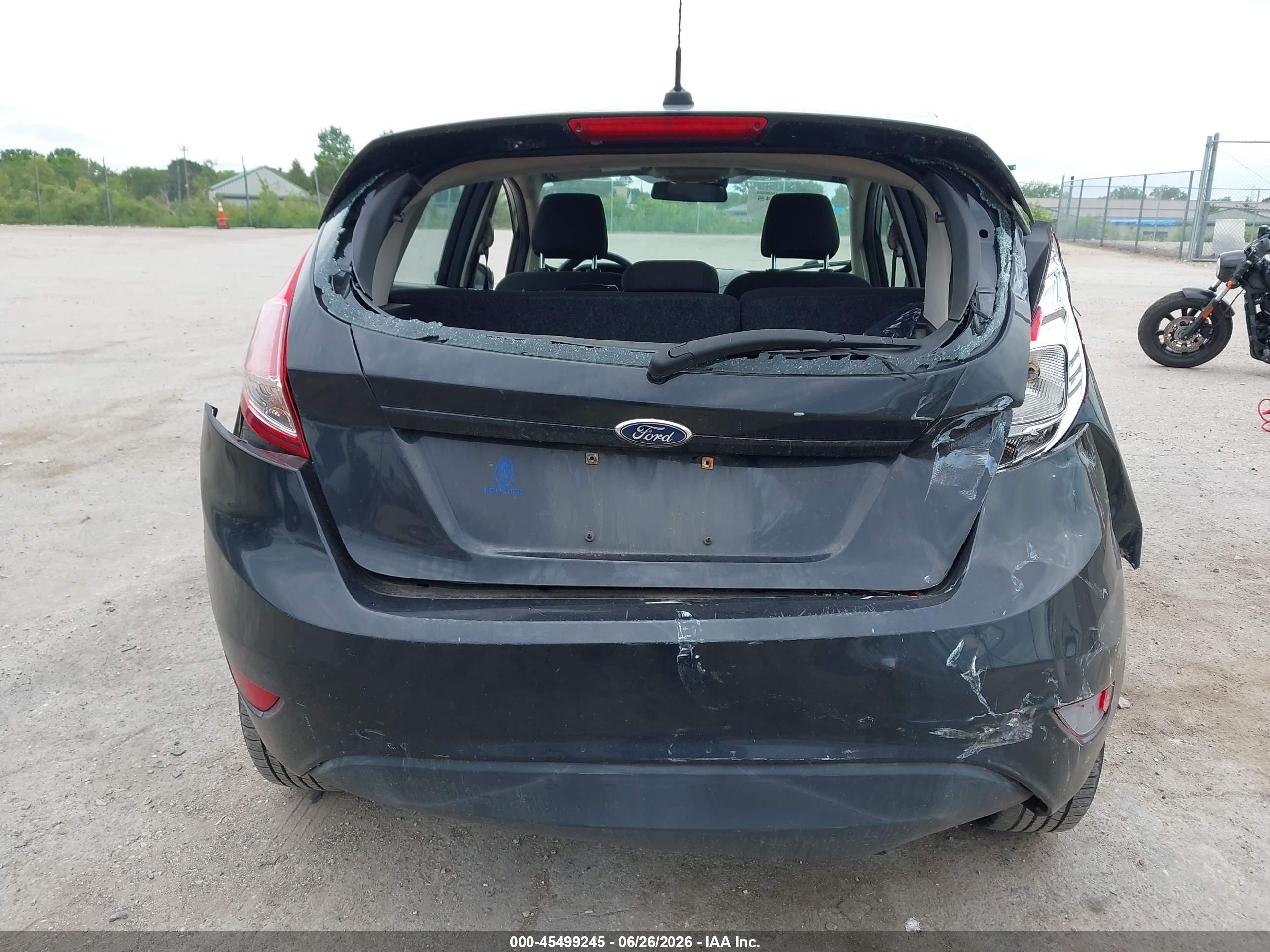 2015 Ford Fiesta S Black vin: 3FADP4TJ2FM216226