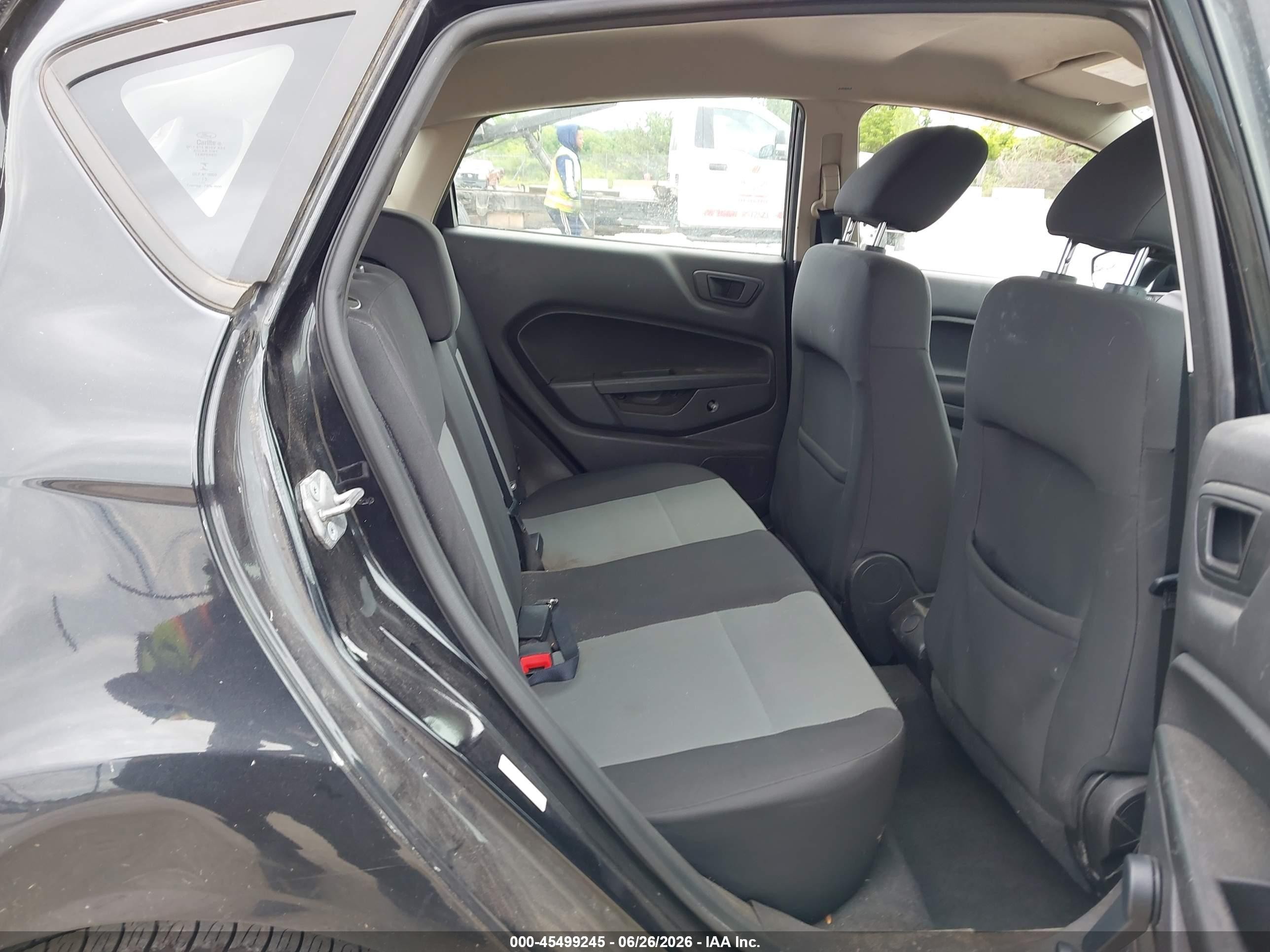 2015 Ford Fiesta S Black vin: 3FADP4TJ2FM216226