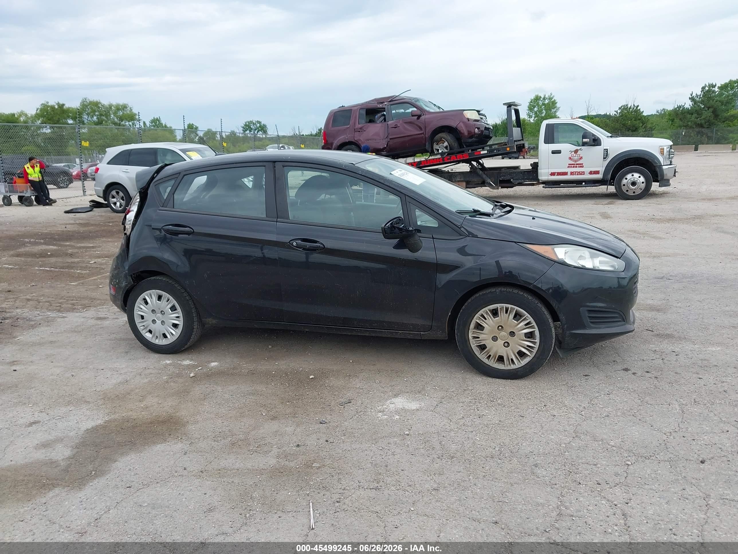 2015 Ford Fiesta S Black vin: 3FADP4TJ2FM216226