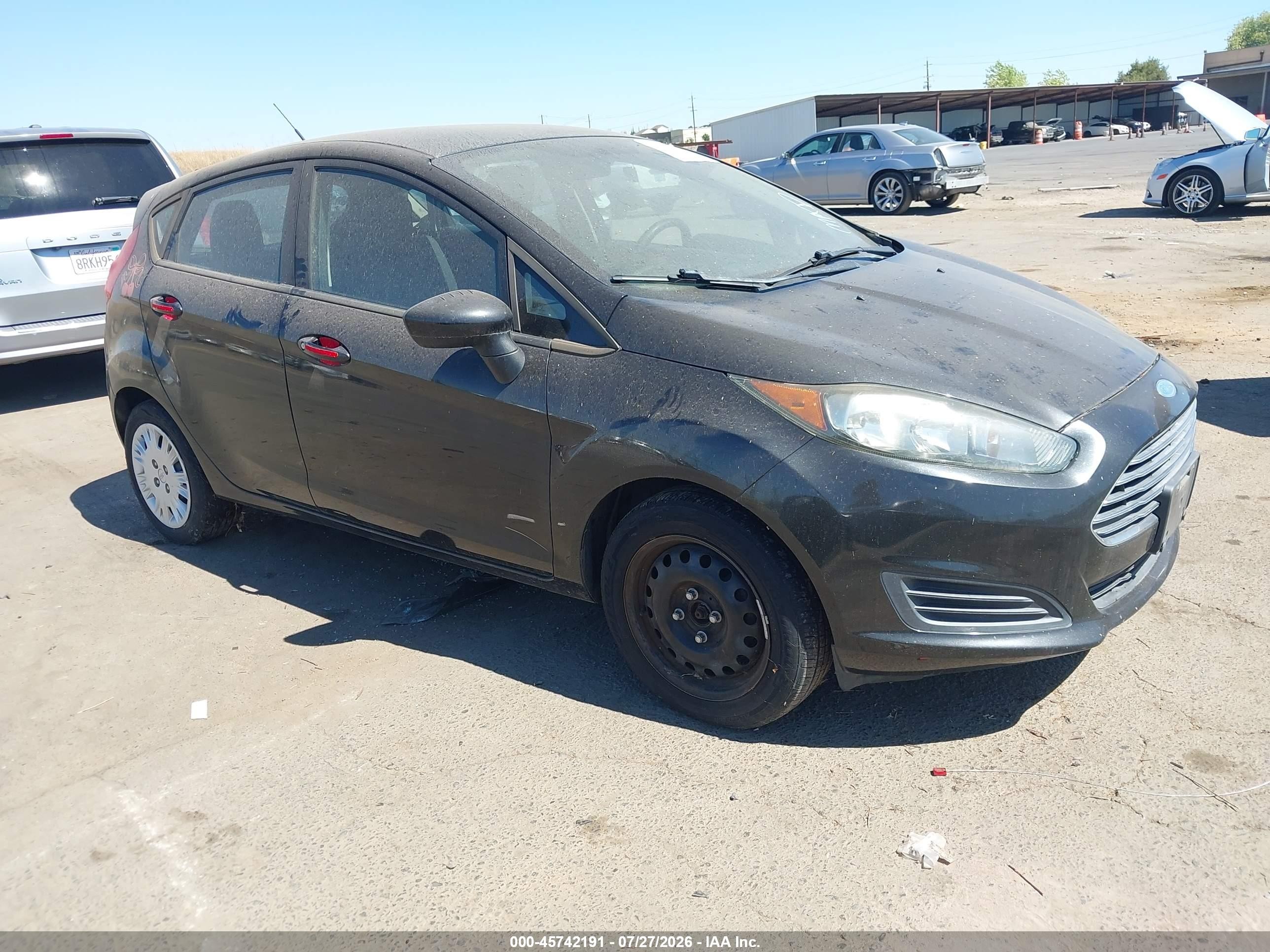 2014 Ford Fiesta S Black vin: 3FADP4TJ4EM206859