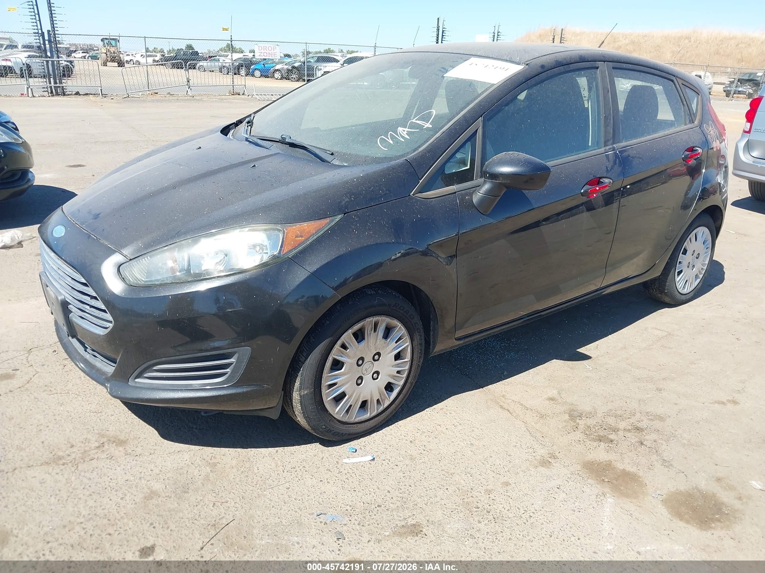 2014 Ford Fiesta S Black vin: 3FADP4TJ4EM206859