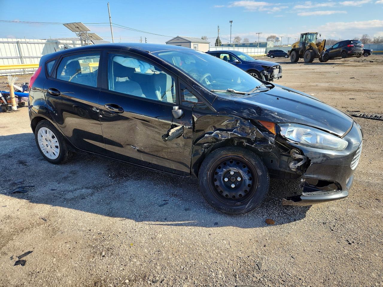2015 Ford Fiesta S Black vin: 3FADP4TJ7FM126554