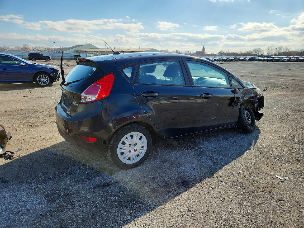 2015 Ford Fiesta S Black vin: 3FADP4TJ7FM126554