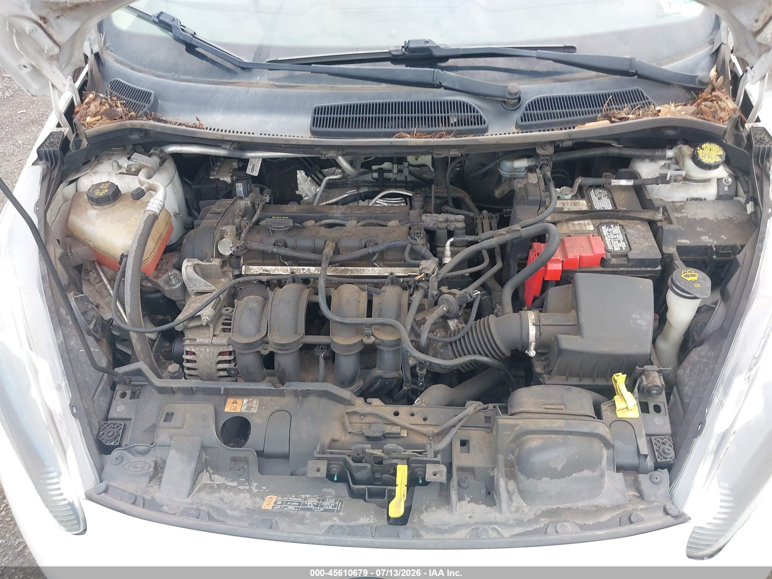 2014 Ford Fiesta S Белый vin: 3FADP4TJ8EM147945