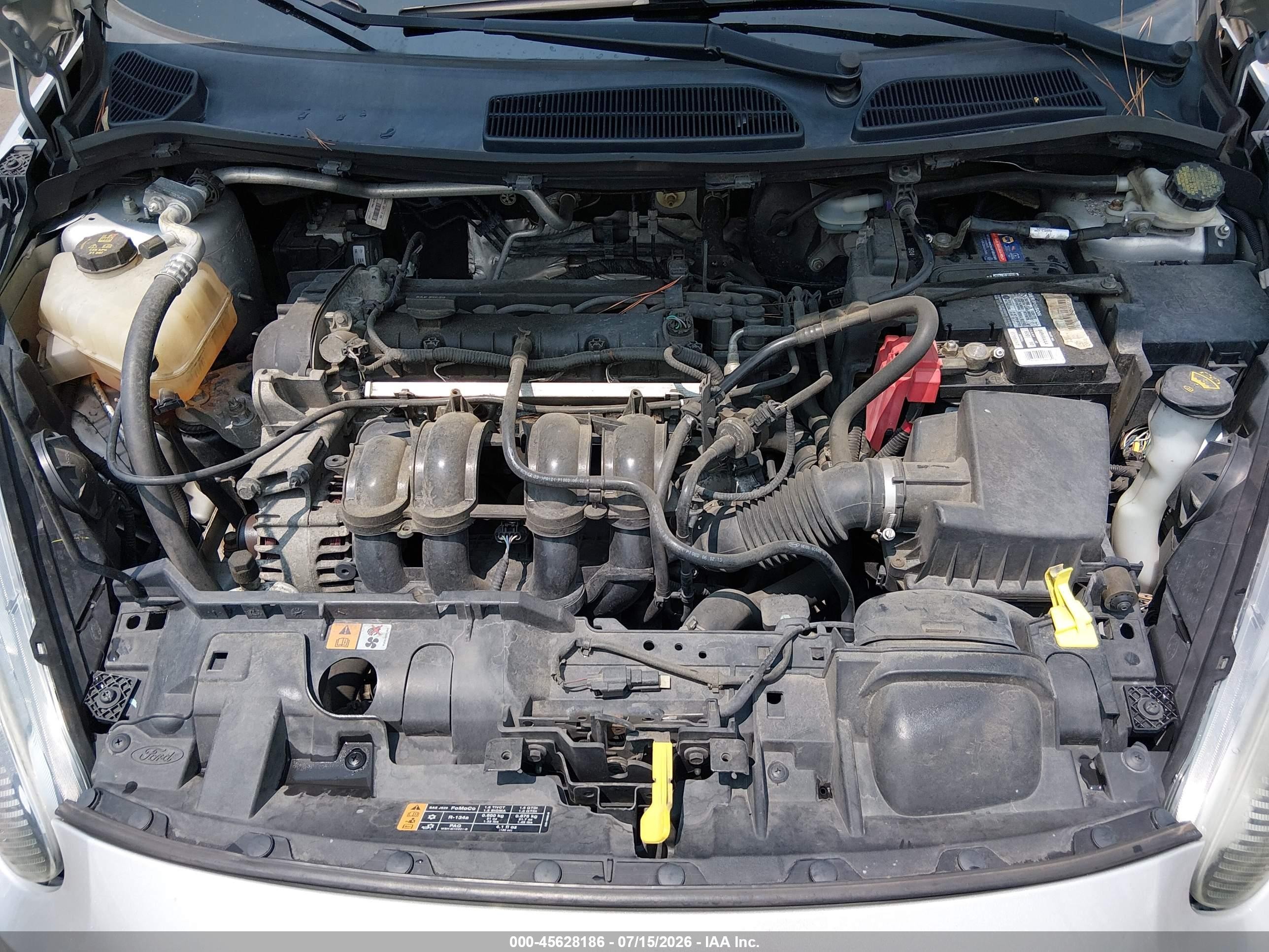 2014 Ford Fiesta S Silver vin: 3FADP4TJ8EM148173