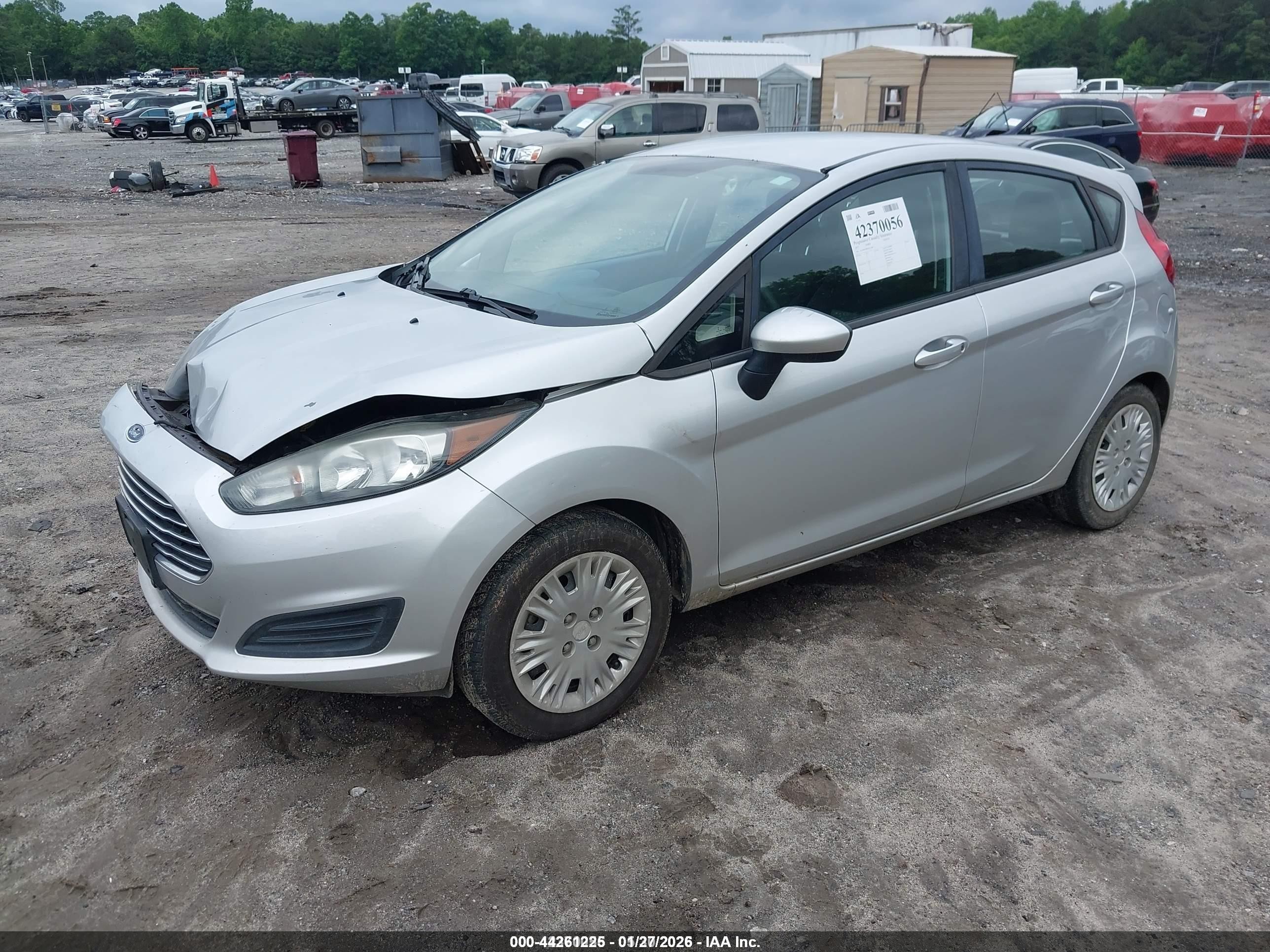 2015 Ford Fiesta S Silver vin: 3FADP4TJ8FM222189