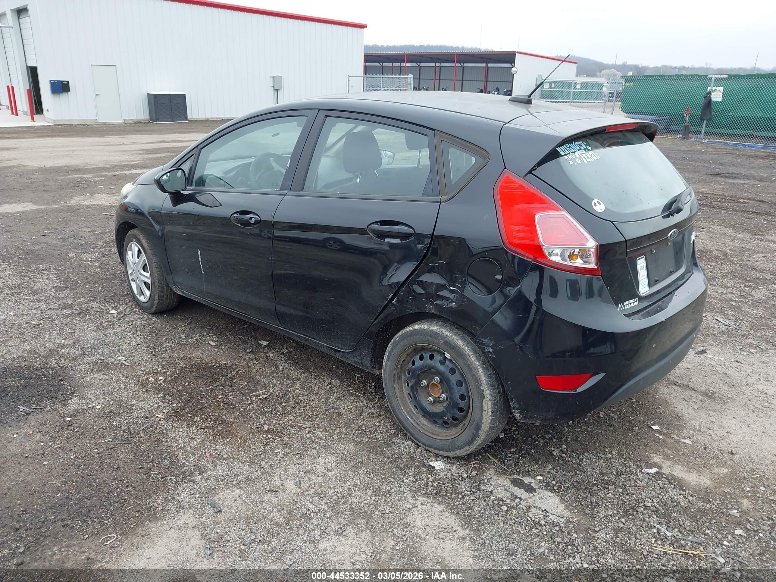 2017 Ford Fiesta S Black vin: 3FADP4TJ9HM169263