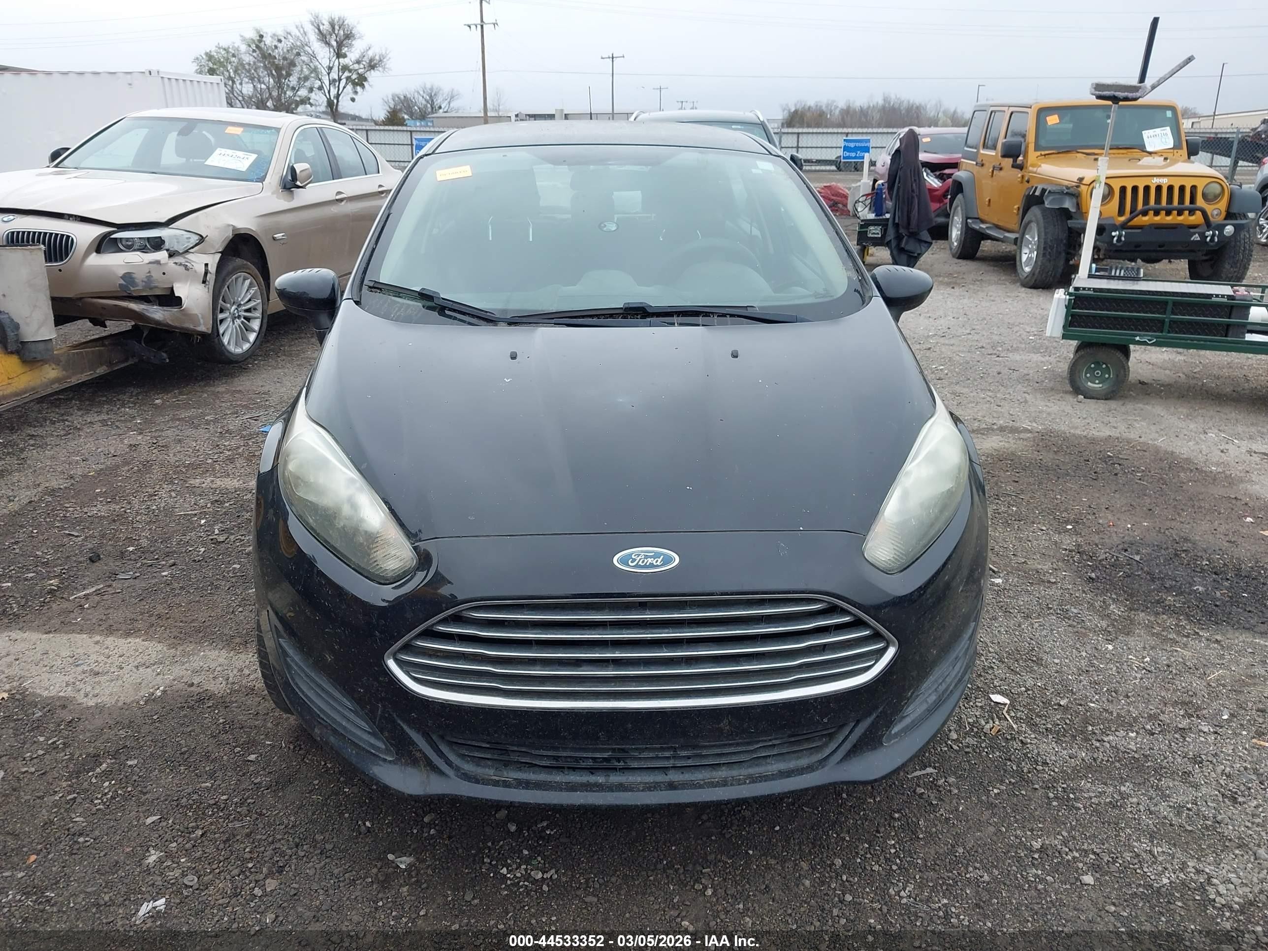 2017 Ford Fiesta S Black vin: 3FADP4TJ9HM169263