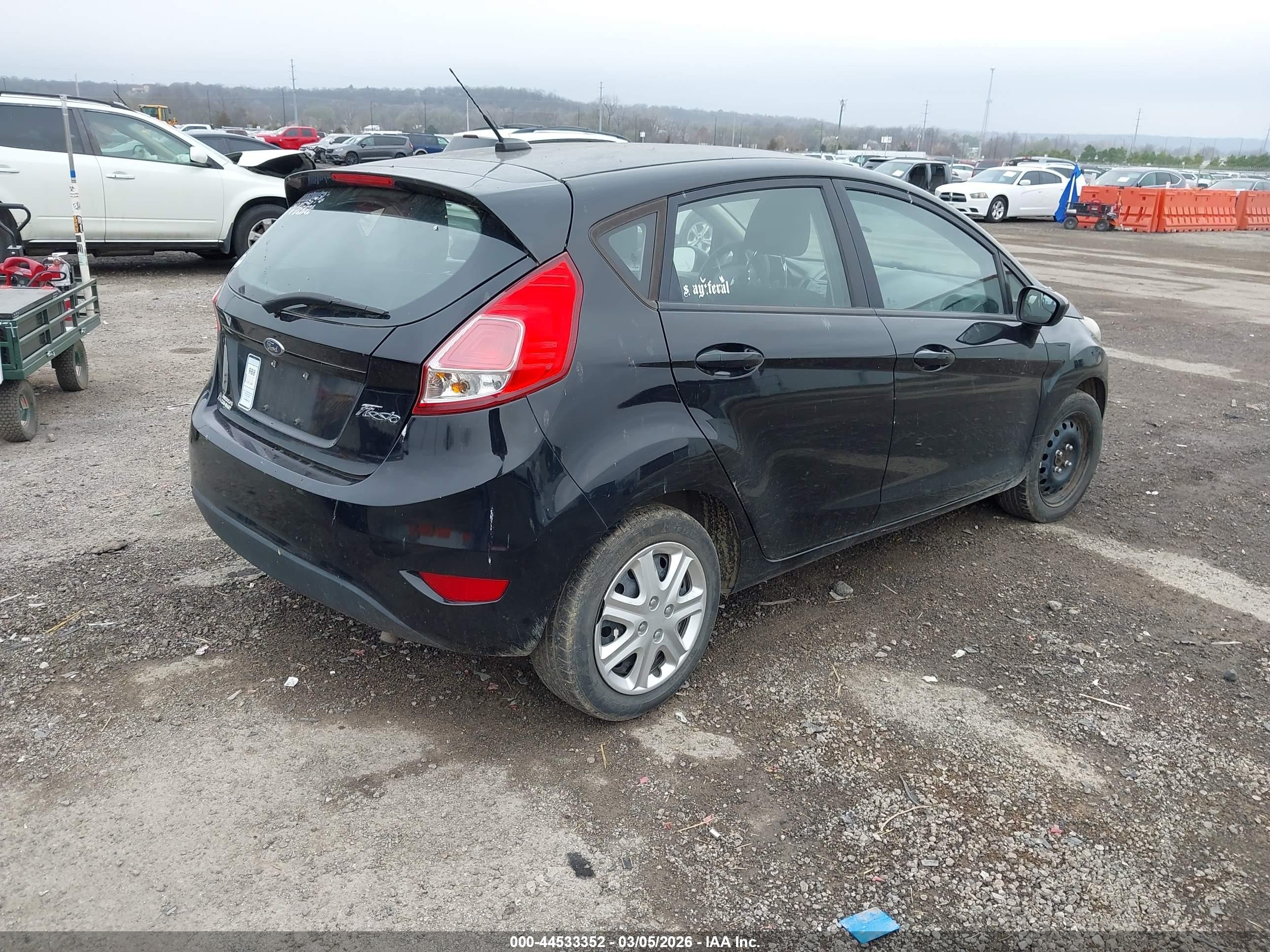 2017 Ford Fiesta S Black vin: 3FADP4TJ9HM169263