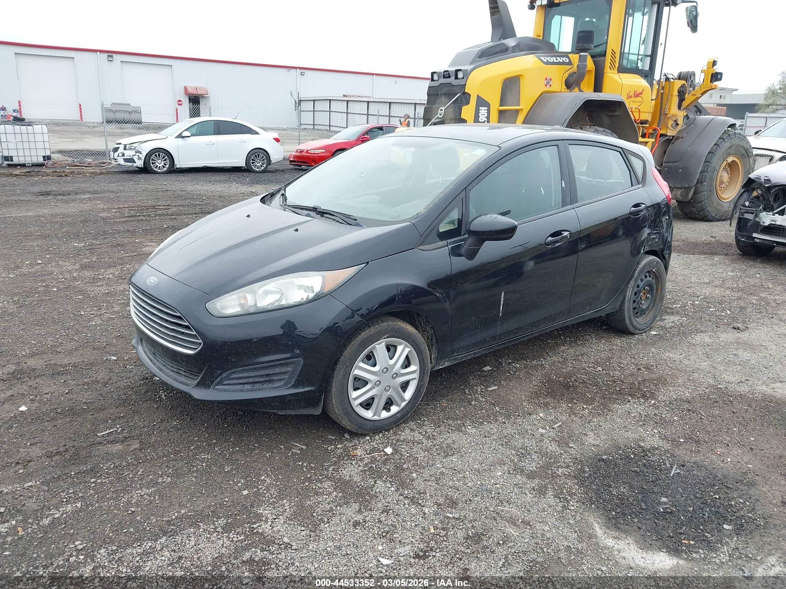 2017 Ford Fiesta S Black vin: 3FADP4TJ9HM169263
