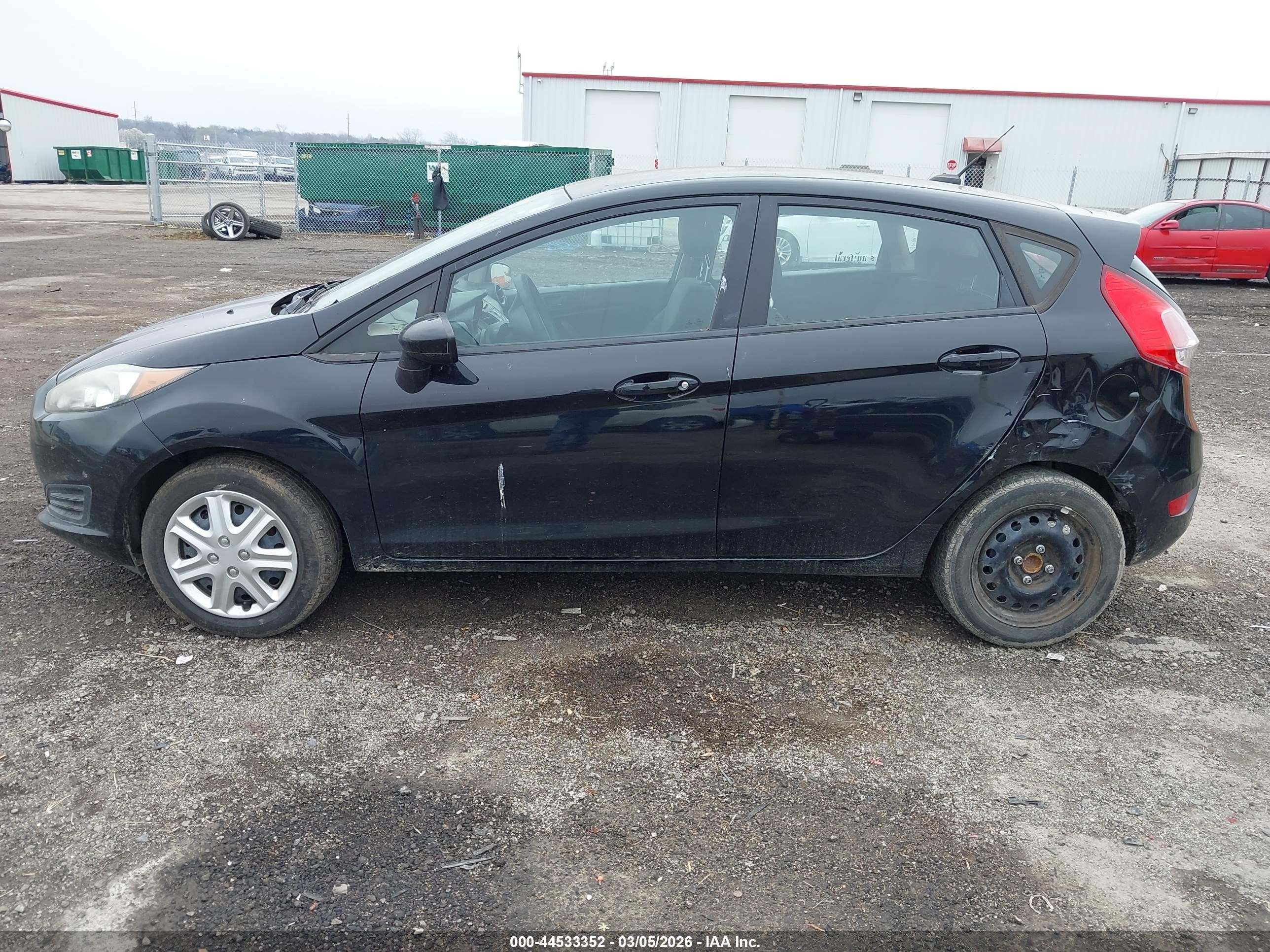 2017 Ford Fiesta S Black vin: 3FADP4TJ9HM169263