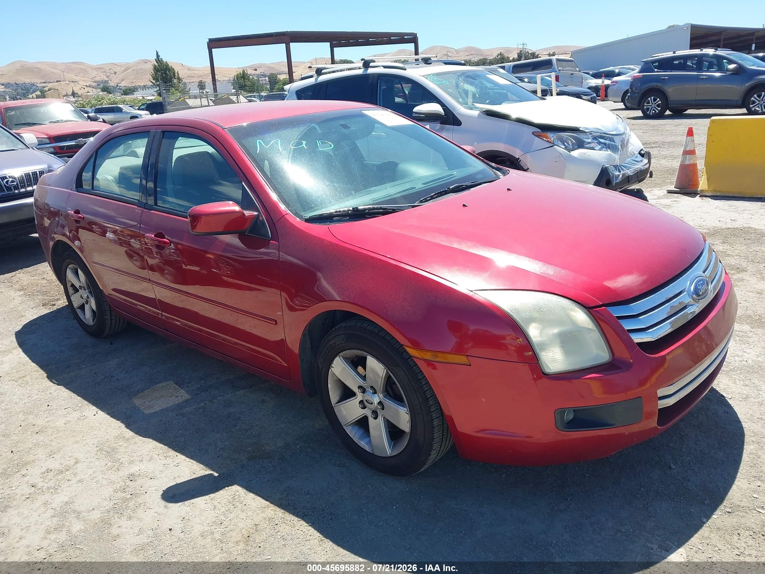2006 Ford Fusion Se Красный vin: 3FAFP07166R236087