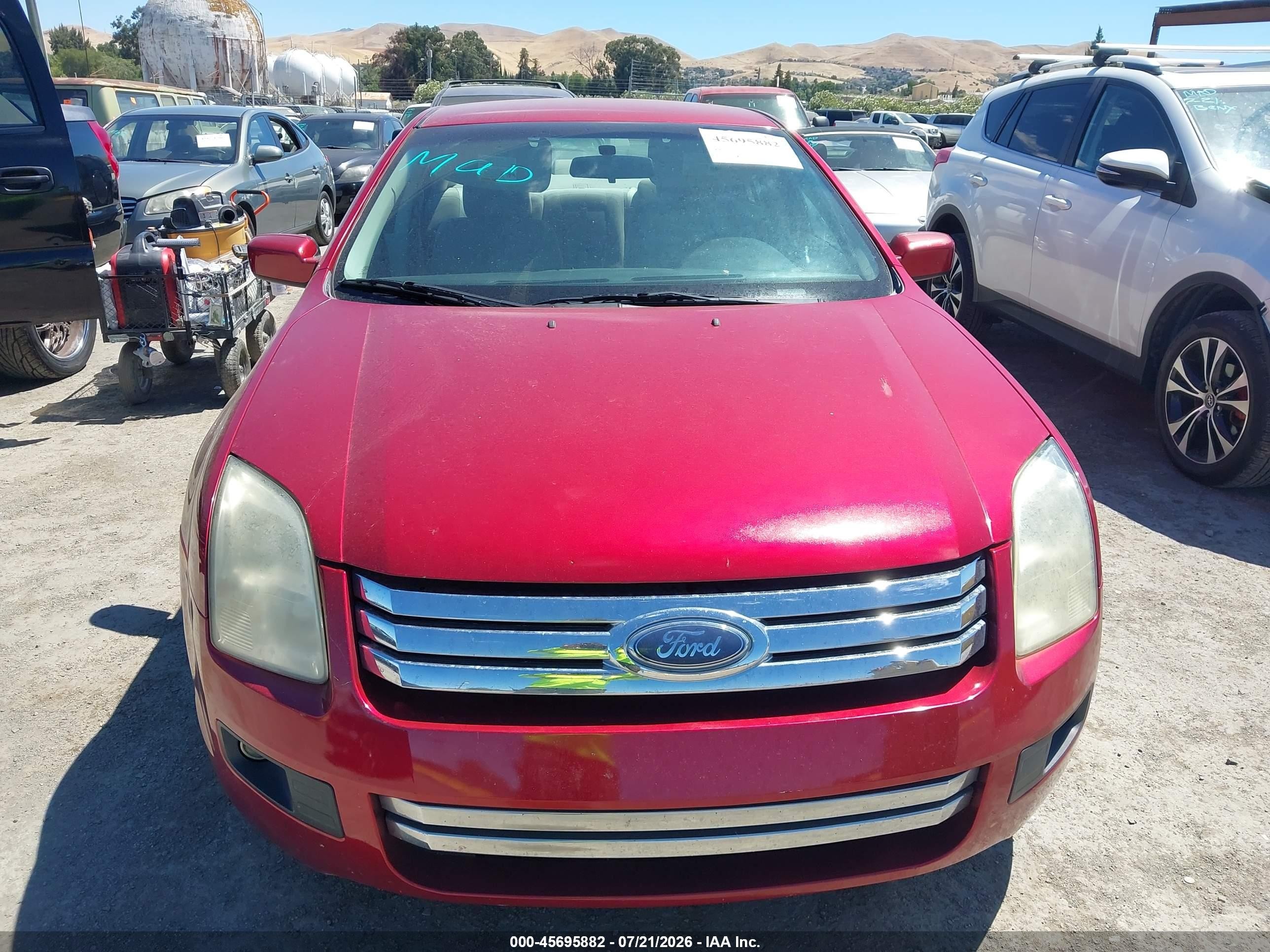 2006 Ford Fusion Se Red vin: 3FAFP07166R236087