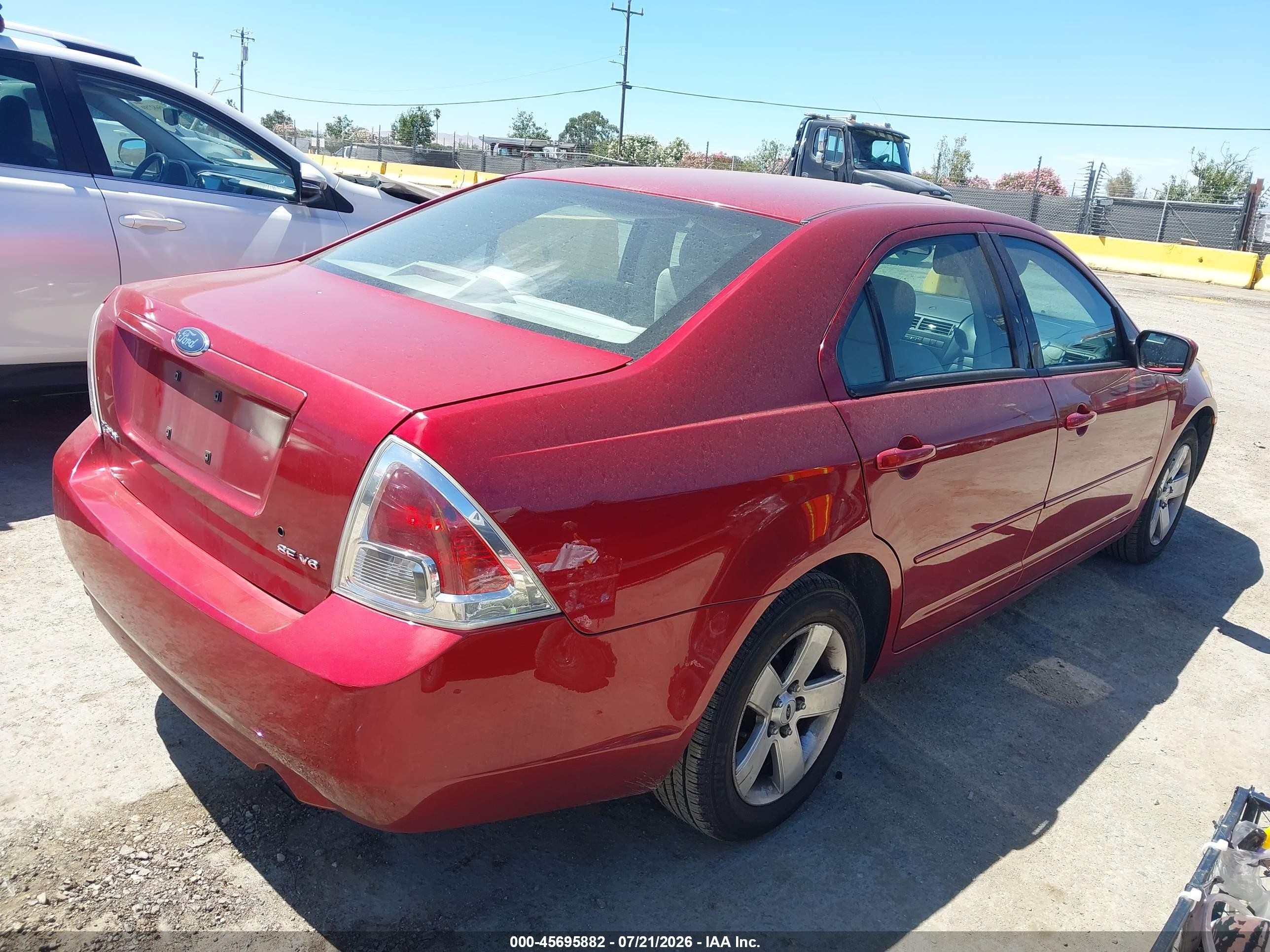2006 Ford Fusion Se Red vin: 3FAFP07166R236087