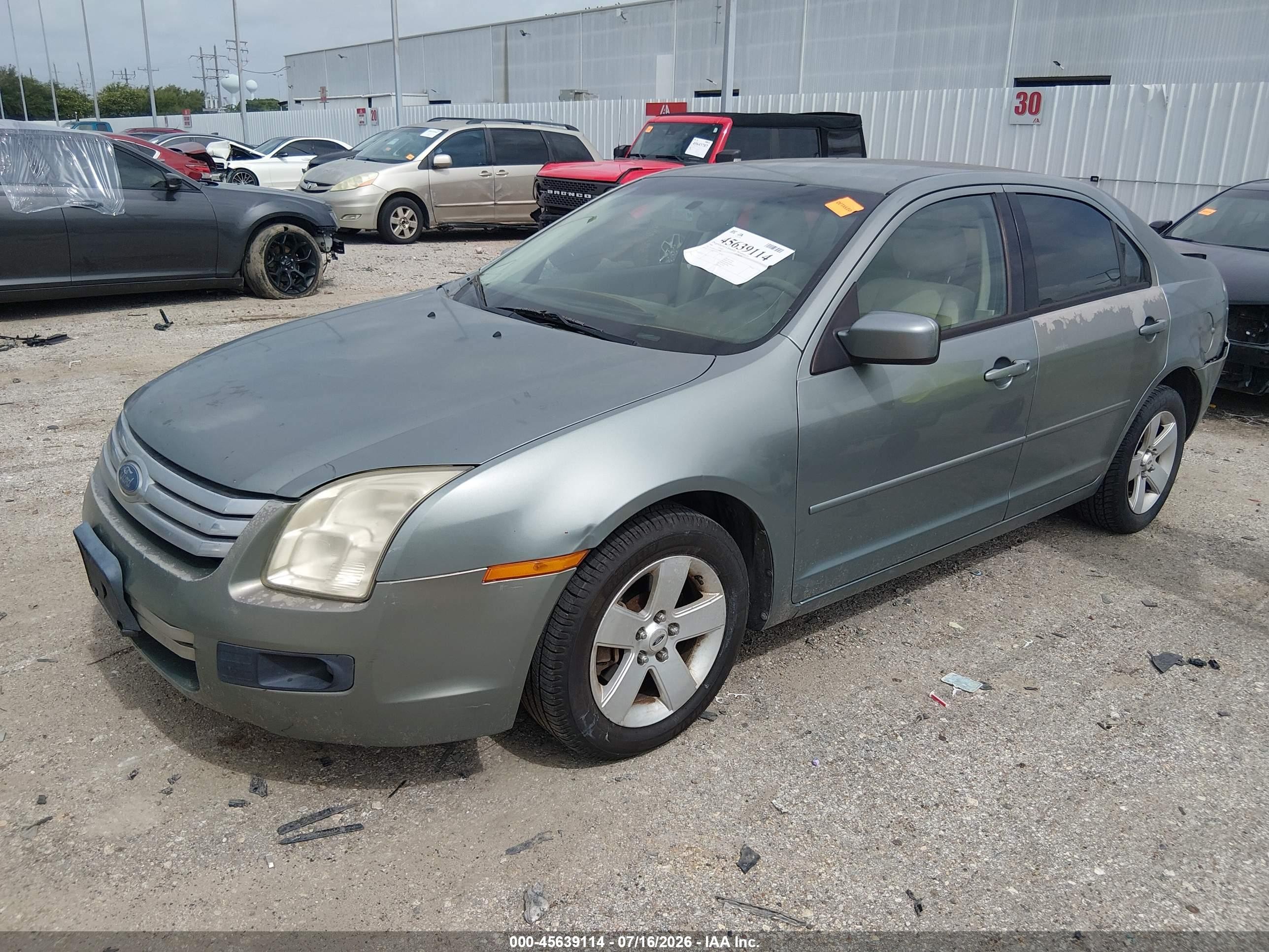 2006 Ford Fusion Se Green vin: 3FAFP07166R248000
