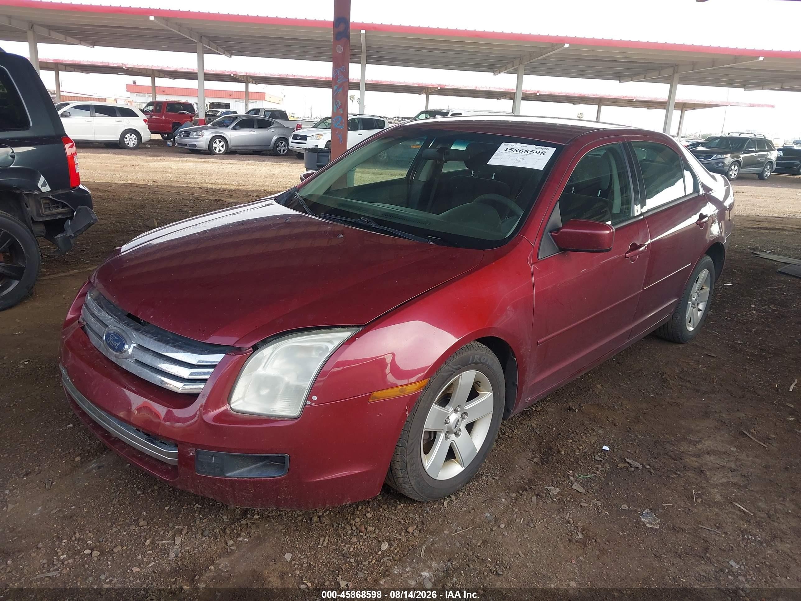 2006 Ford Fusion Se Burgundy vin: 3FAFP07186R127422