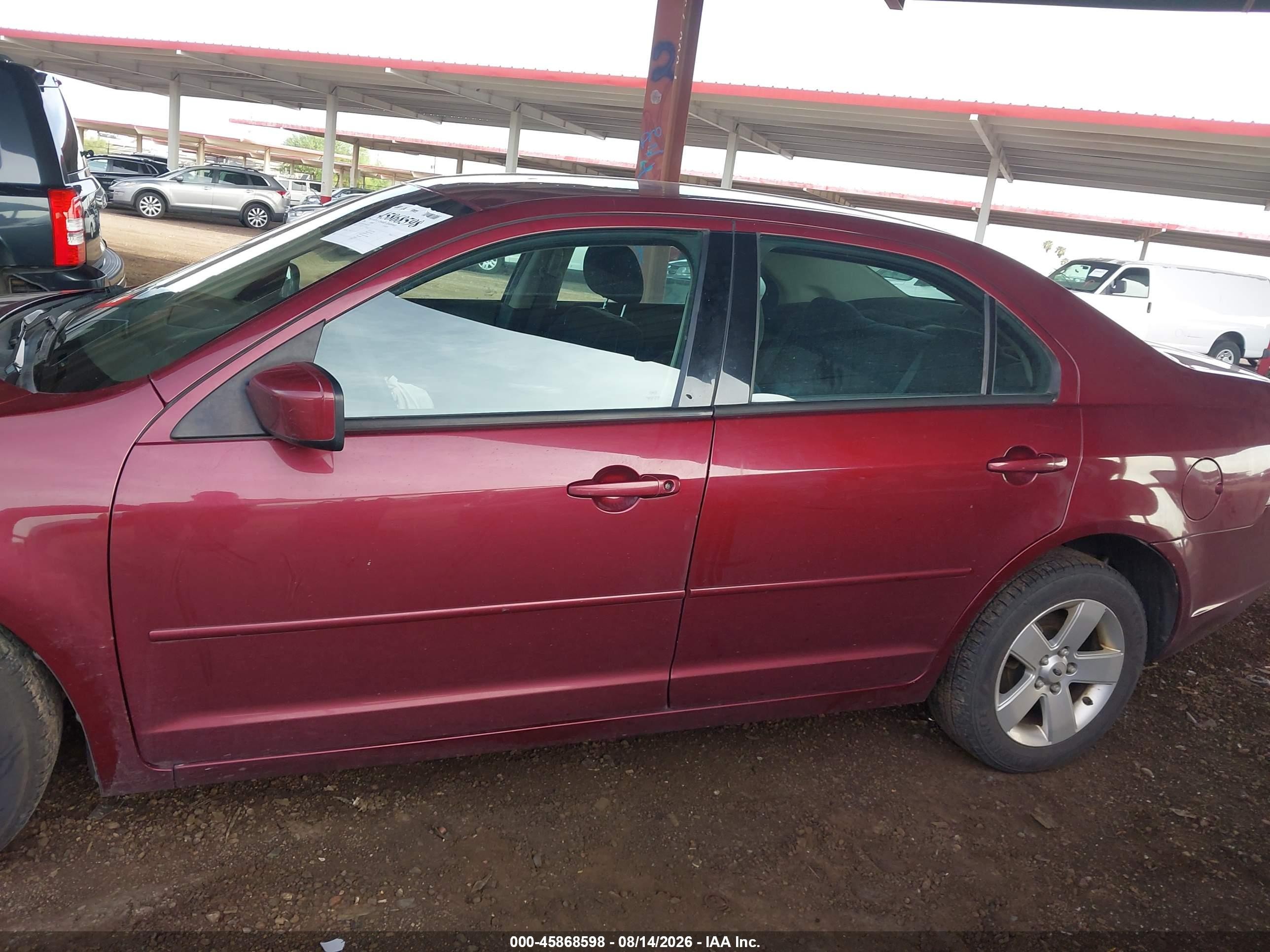 2006 Ford Fusion Se Burgundy vin: 3FAFP07186R127422