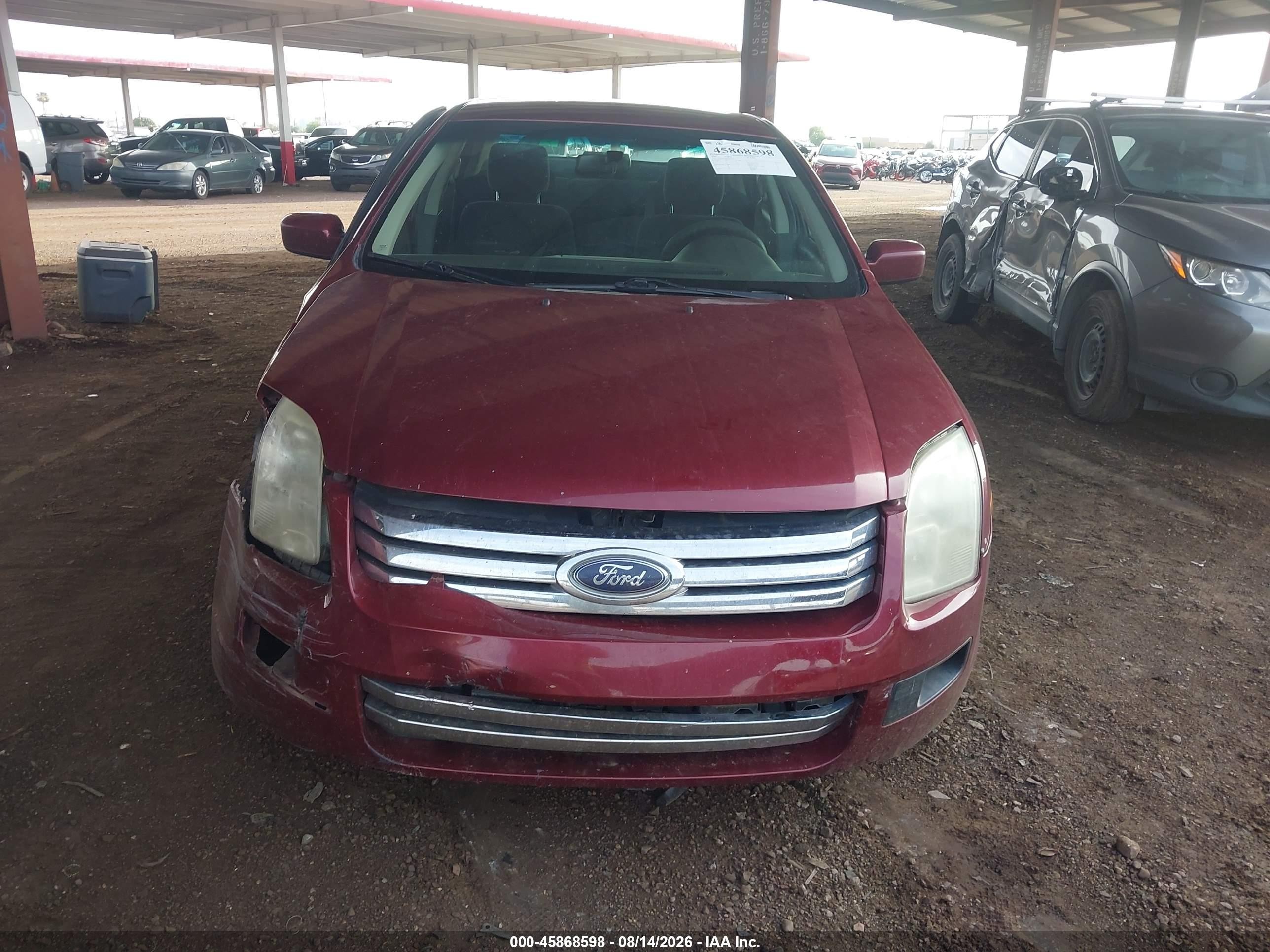 2006 Ford Fusion Se Burgundy vin: 3FAFP07186R127422