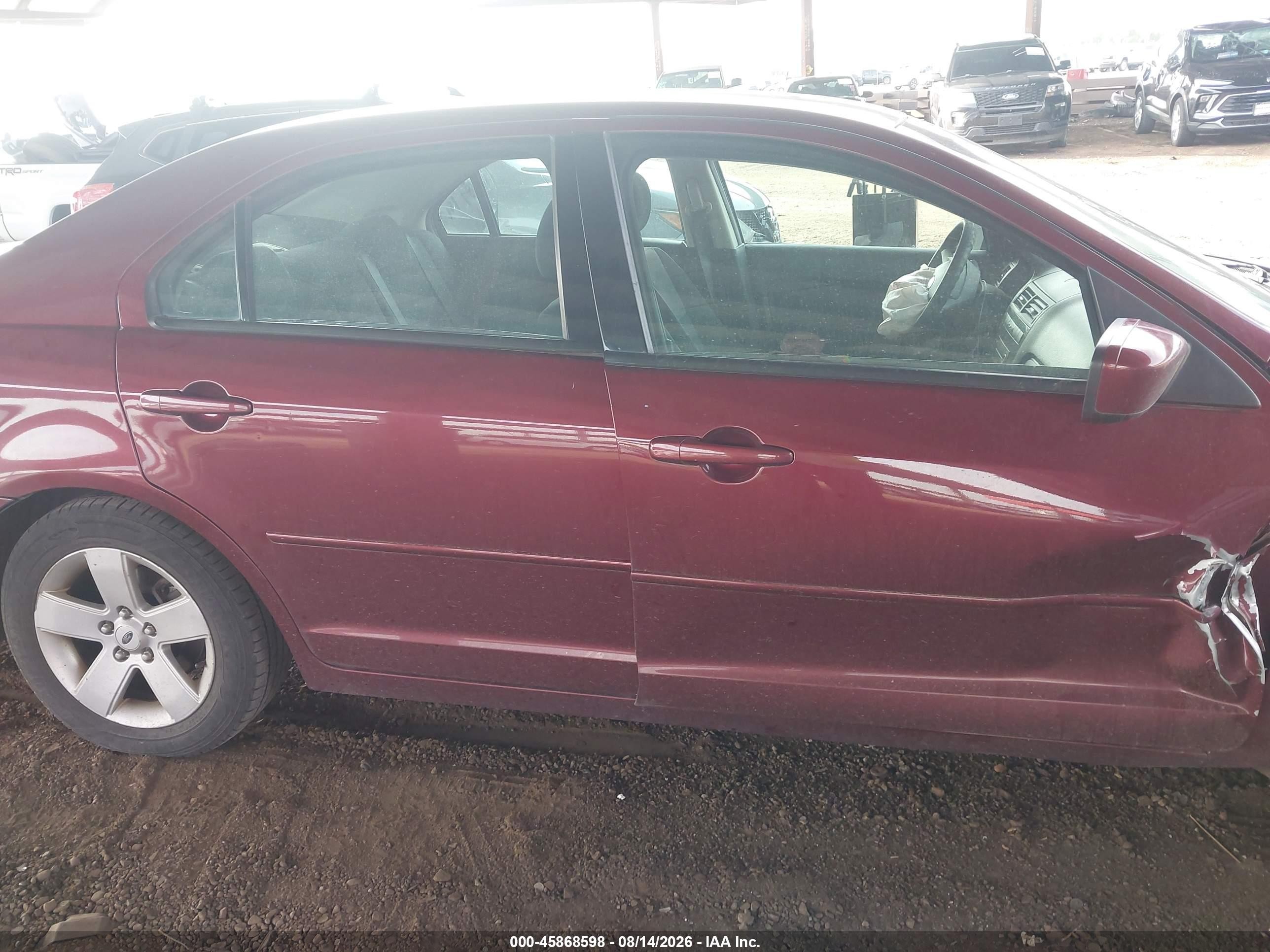 2006 Ford Fusion Se Burgundy vin: 3FAFP07186R127422
